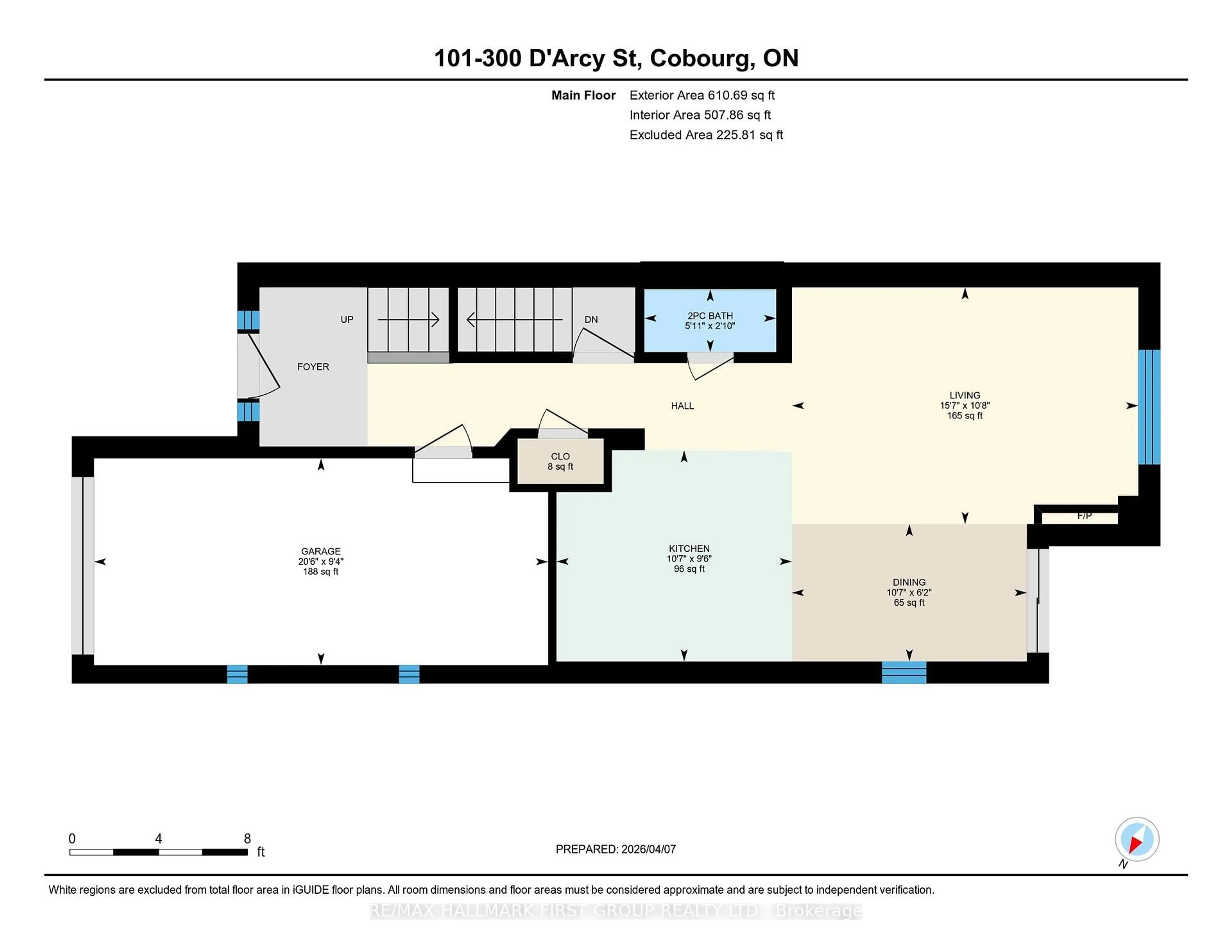 Floor plan for 300 D'Arcy St #101, Cobourg Ontario K9A 0A2