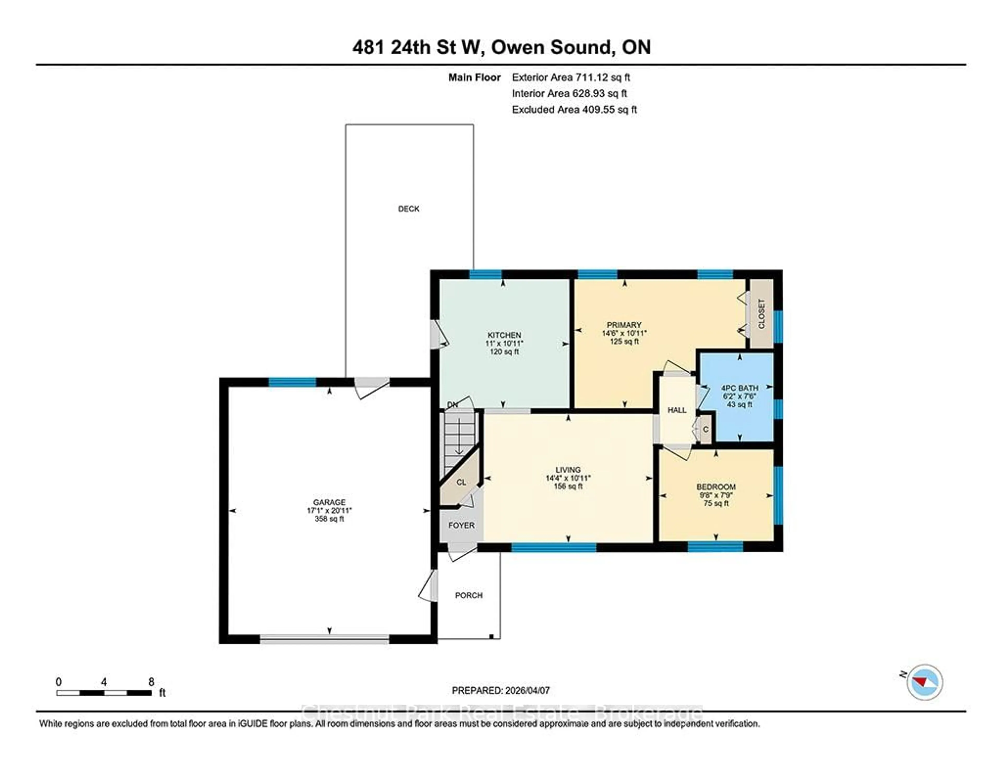 Floor plan for 481 24th St, Owen Sound Ontario N4K 4H9