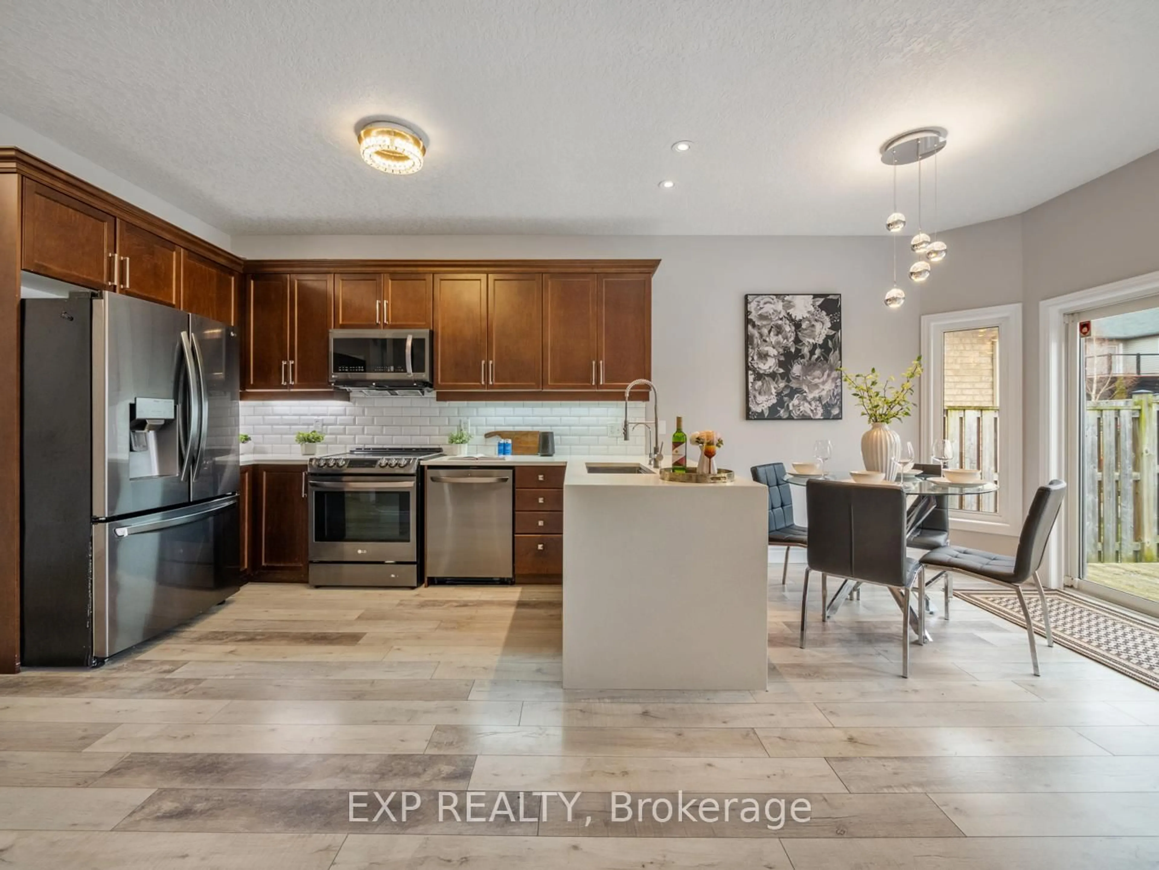 Open concept kitchen, ceramic/tile floor for 1260 Old Zeller Dr, Kitchener Ontario N2A 0A2