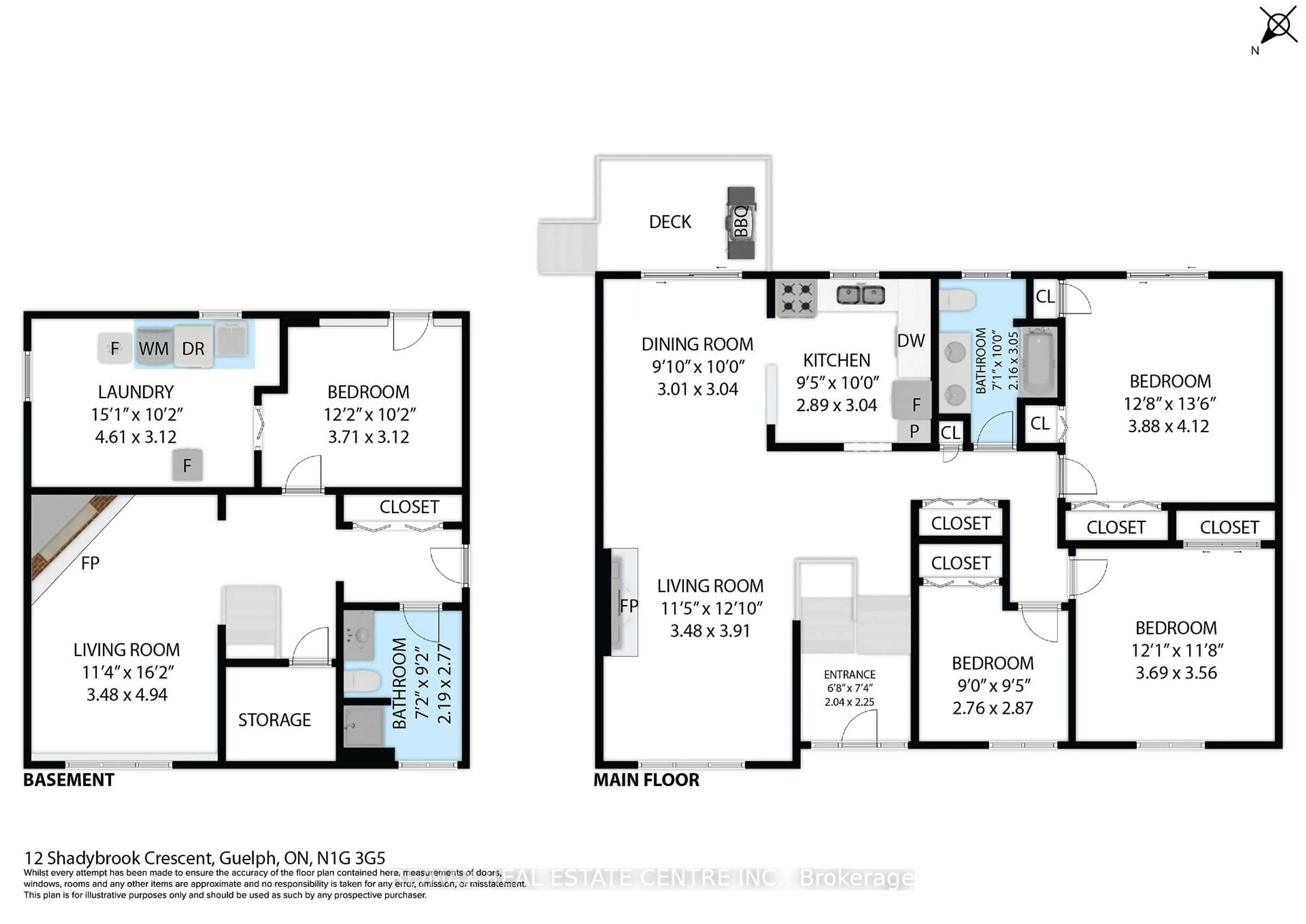 Floor plan for 12 Shadybrook Cres, Guelph Ontario N1G 3G5
