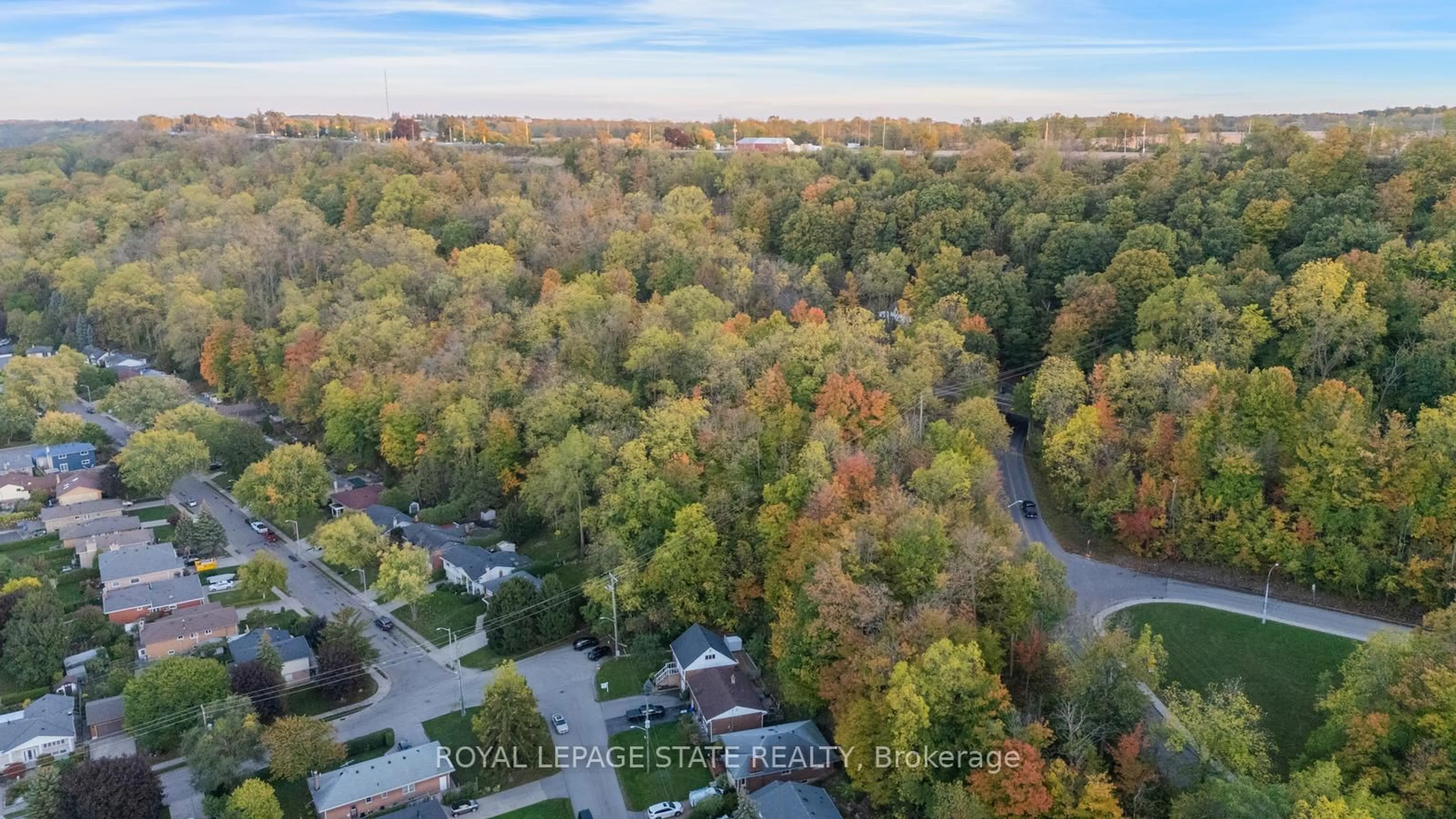 A pic from outside/outdoor area/front of a property/back of a property/a pic from drone, forest/trees view for 62 brentwood Dr, Hamilton Ontario L8T 3V8