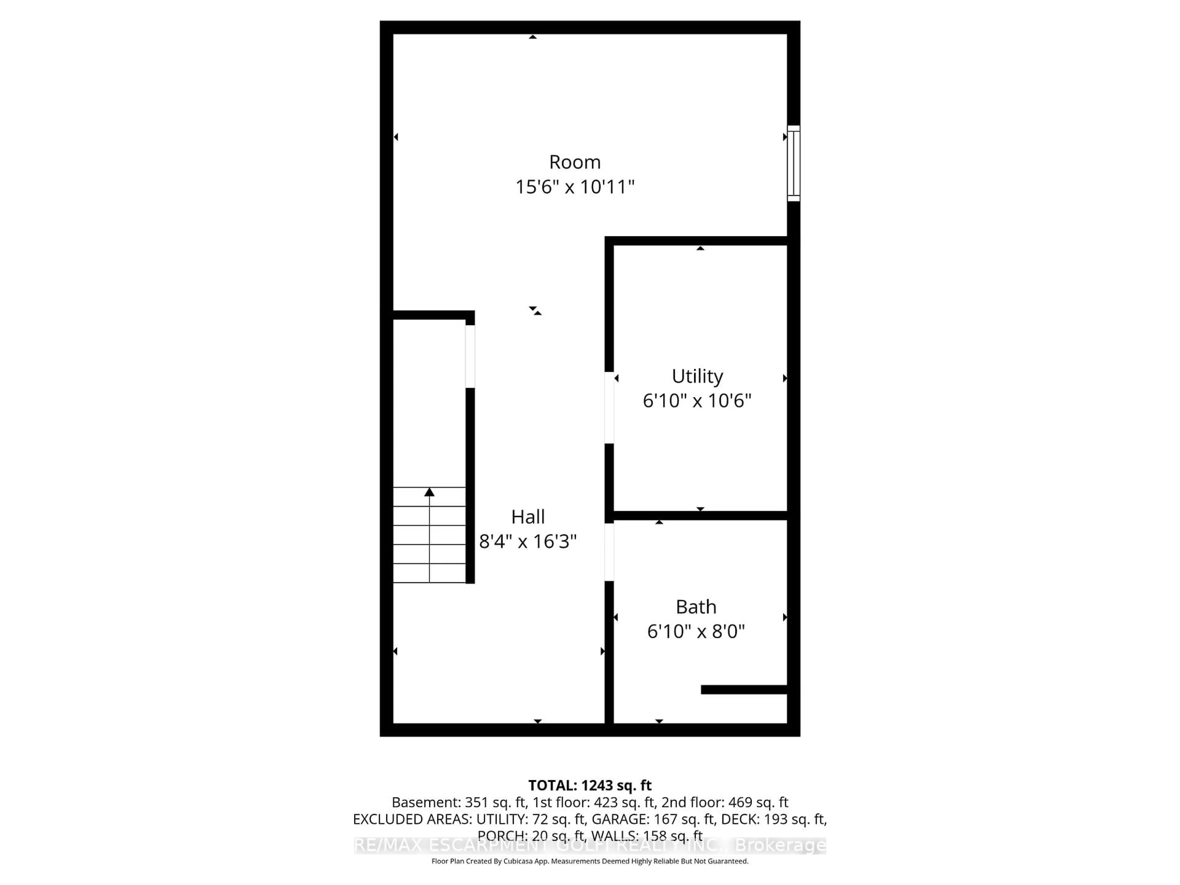 Floor plan for 107 Broughton Ave, Hamilton Ontario L8W 3S7