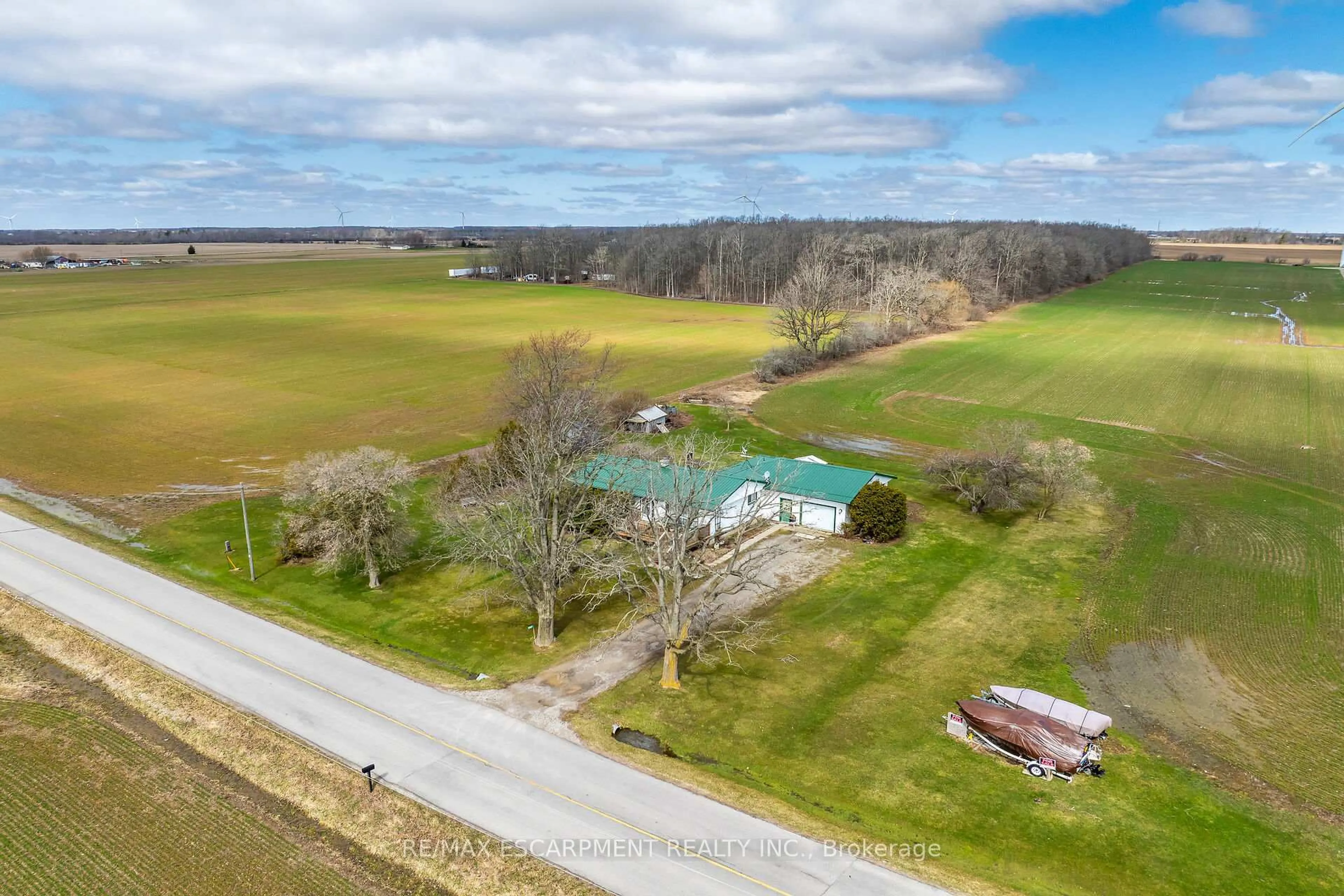 A pic from outside/outdoor area/front of a property/back of a property/a pic from drone, water/lake/river/ocean view for 1057 Concession 4 Rd, Haldimand Ontario N0A 1G0