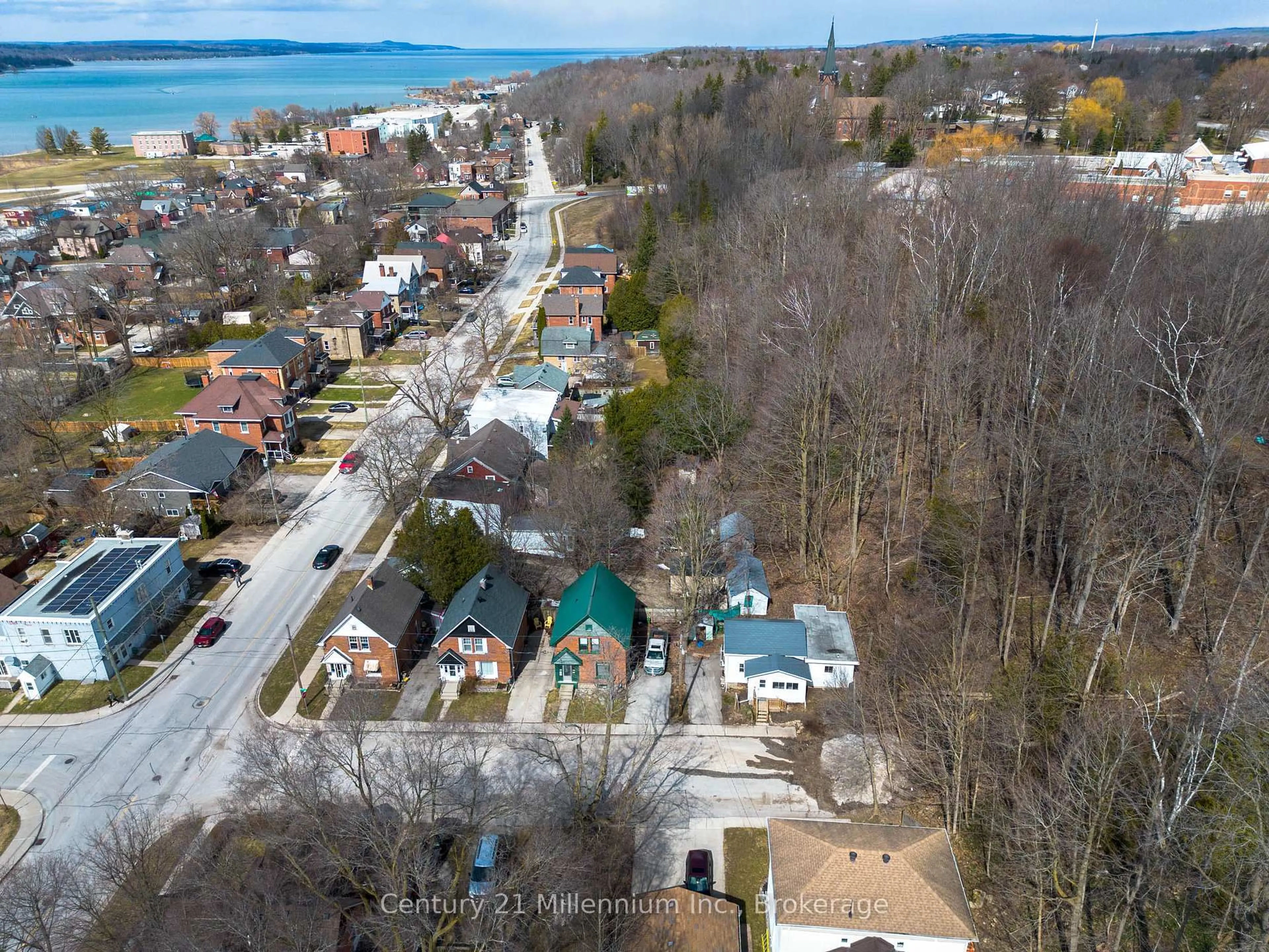 A pic from outside/outdoor area/front of a property/back of a property/a pic from drone, water/lake/river/ocean view for 440 13th St, Owen Sound Ontario N4K 1W6
