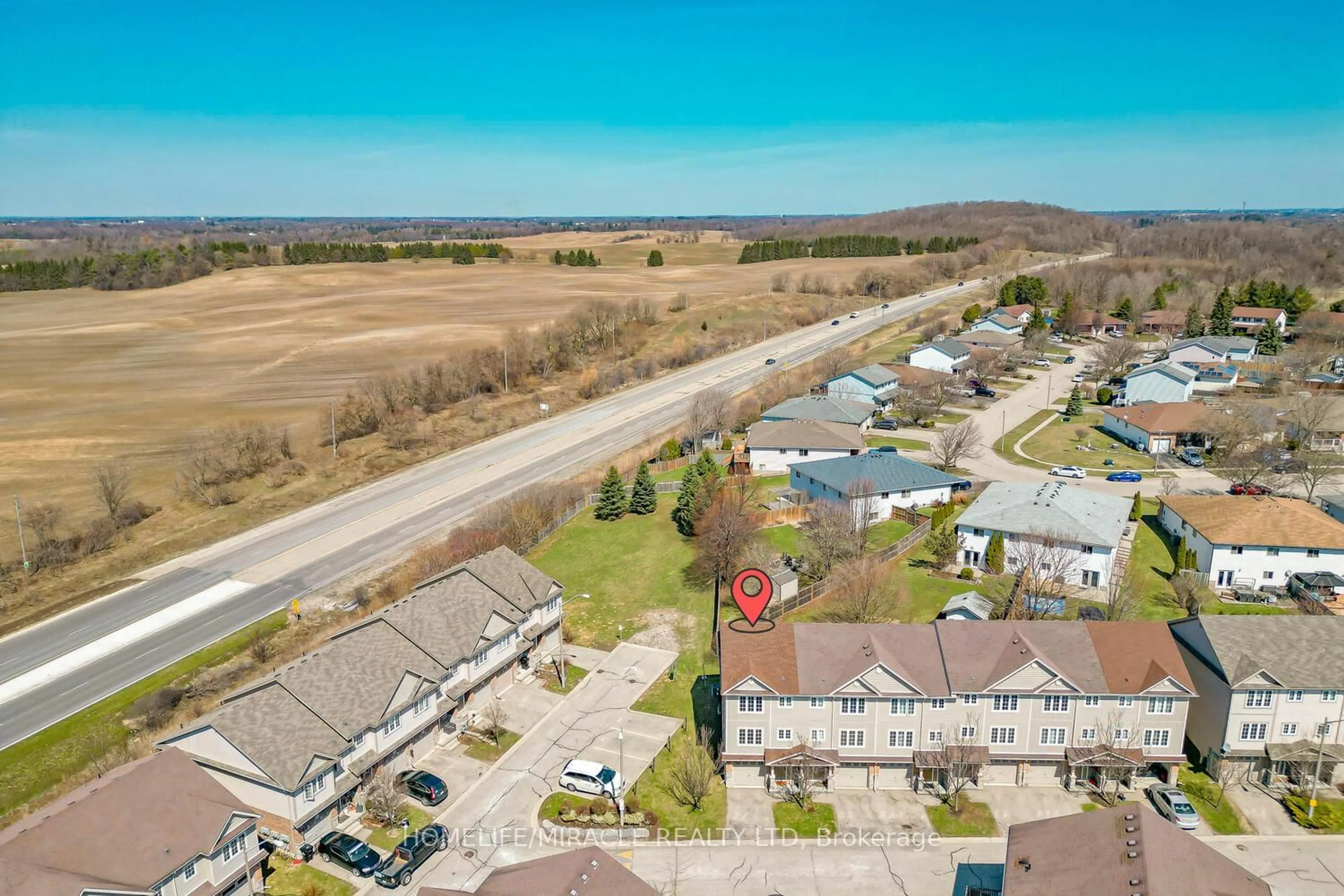 A pic from outside/outdoor area/front of a property/back of a property/a pic from drone, street for 355 Fisher Mills Rd #52, Cambridge Ontario N3C 4N5