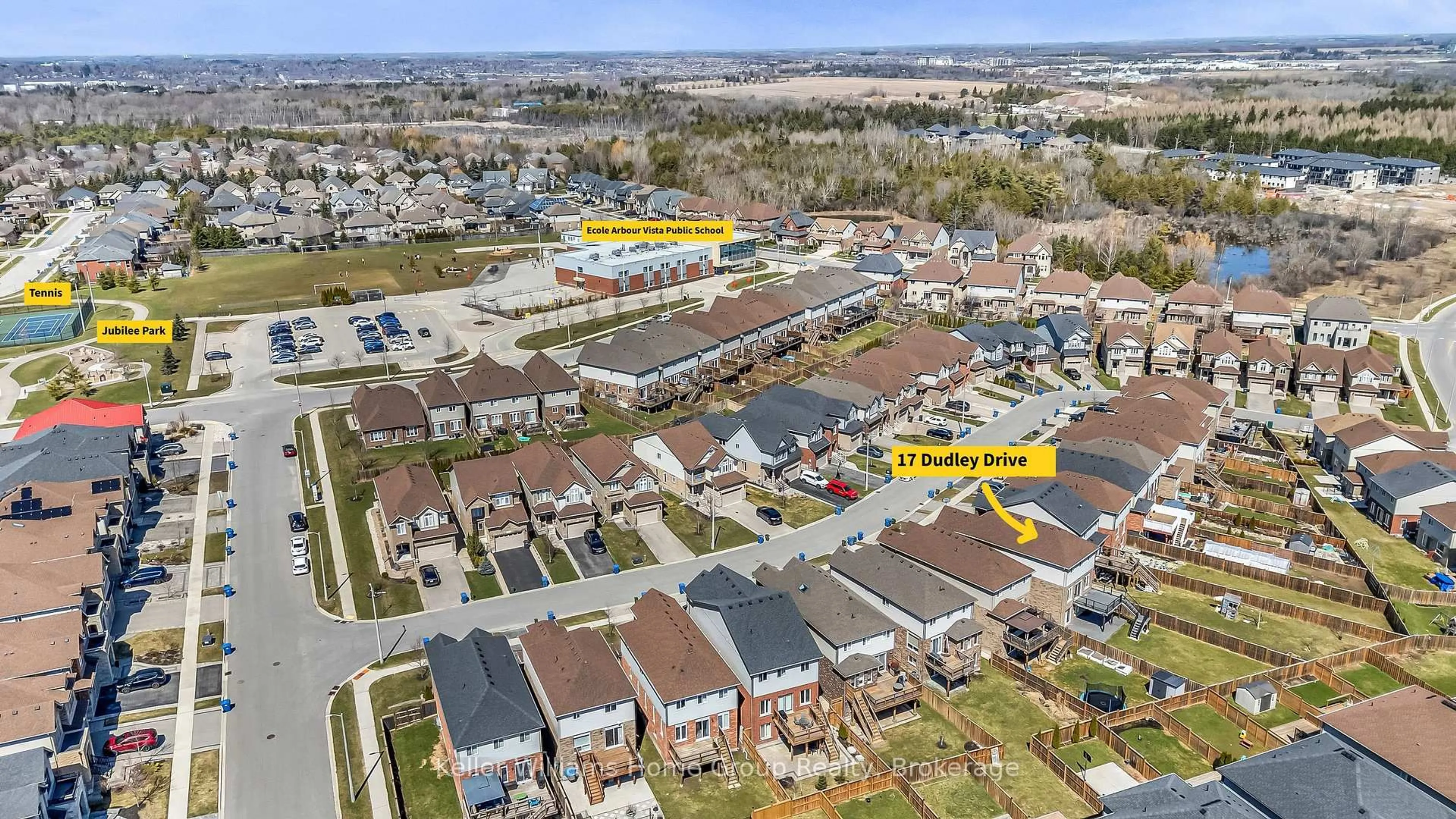 A pic from outside/outdoor area/front of a property/back of a property/a pic from drone, street for 17 Dudley Dr, Guelph Ontario N1G 0E5