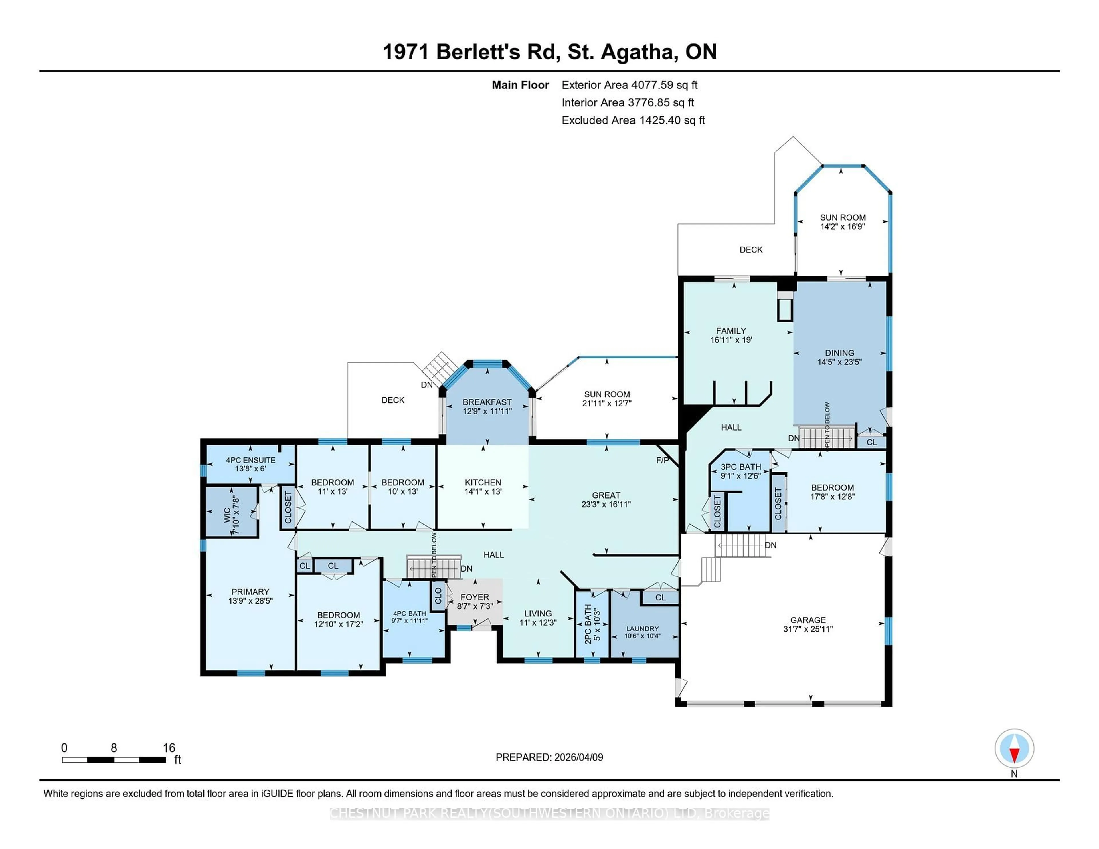 Floor plan for 1971 Berlett's Rd, Wilmot Ontario N0B 2L0