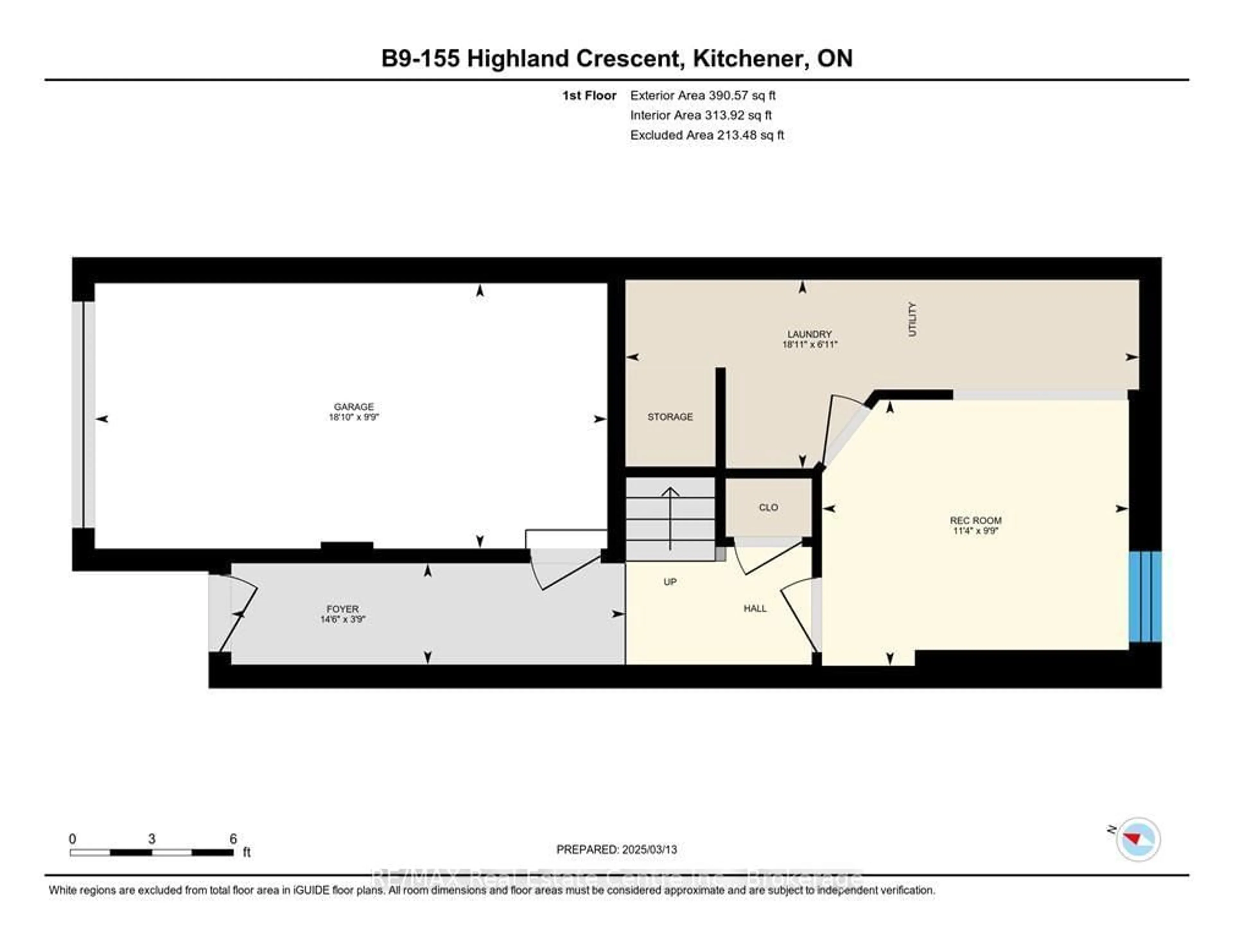Floor plan for 155 Highland Cres #B9, Waterloo Ontario N2M 0A1