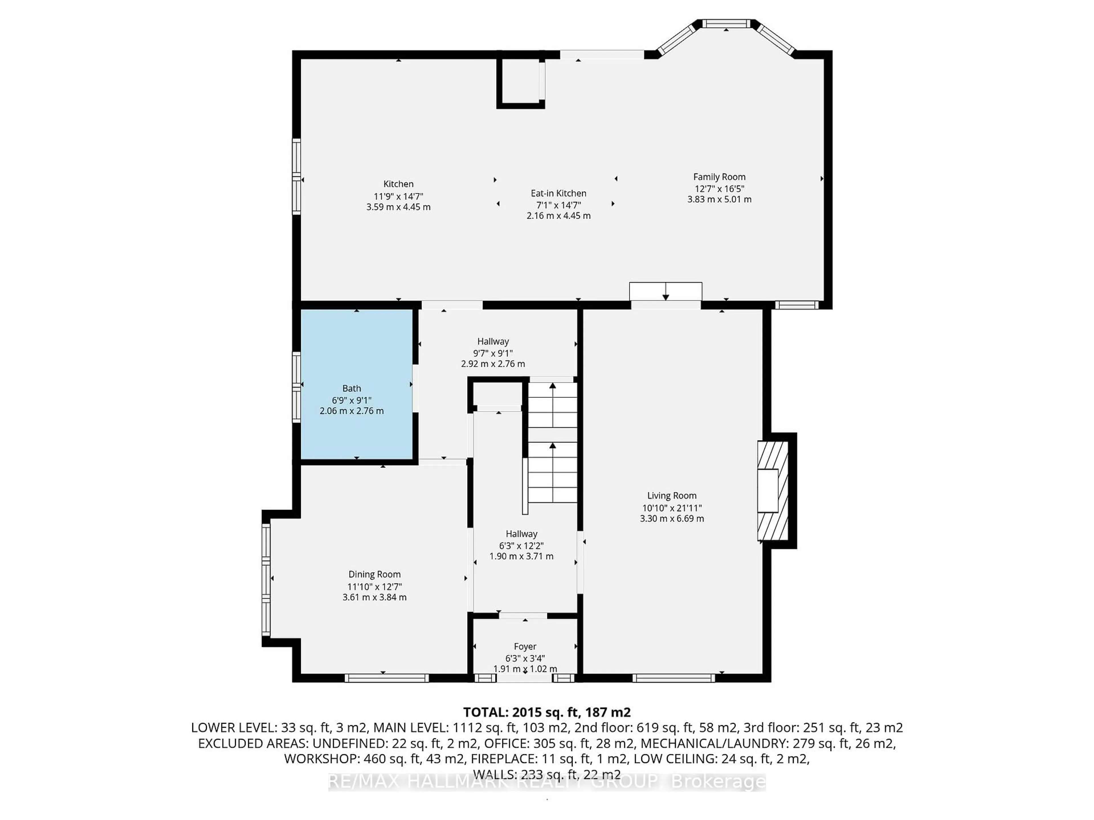 Floor plan for 73 Orrin Ave, Ottawa Ontario K1Y 3X8