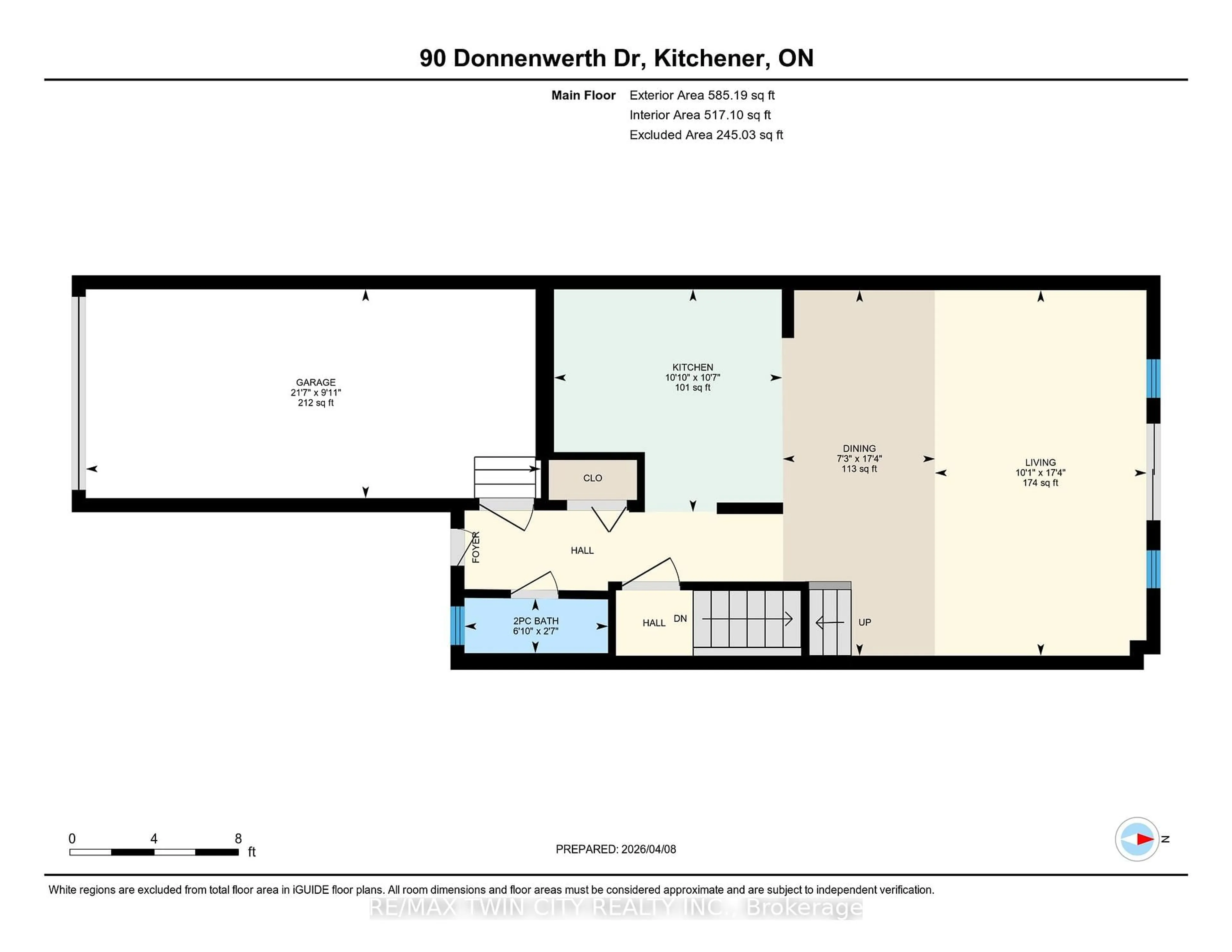 Floor plan for 90 Donnenwerth Dr, Kitchener Ontario N2E 4C9