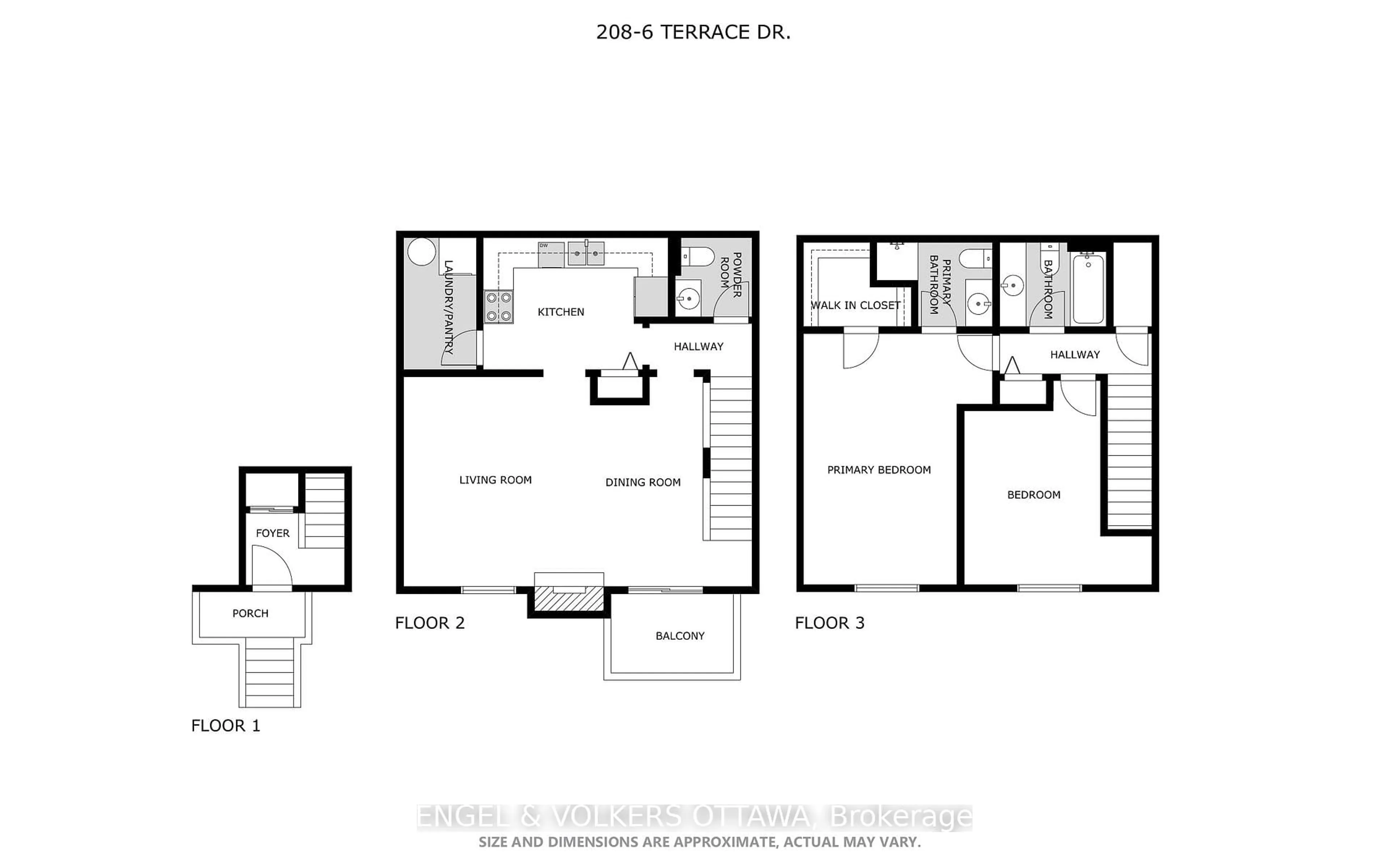 Floor plan for 6 Terrace Dr #208, Ottawa Ontario K2H 9J2