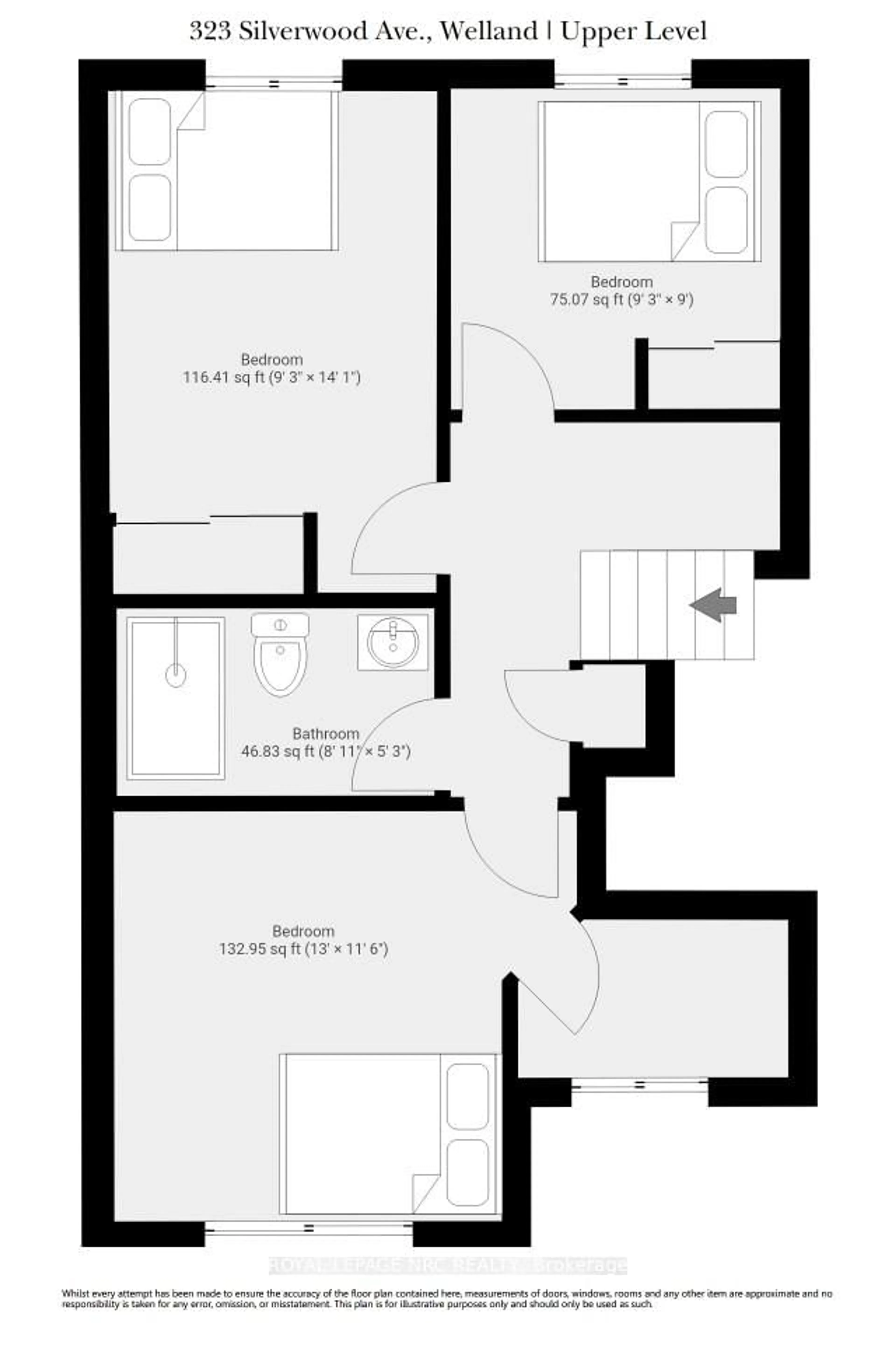 Floor plan for 323 Silverwood Ave, Welland Ontario L3C 0C5