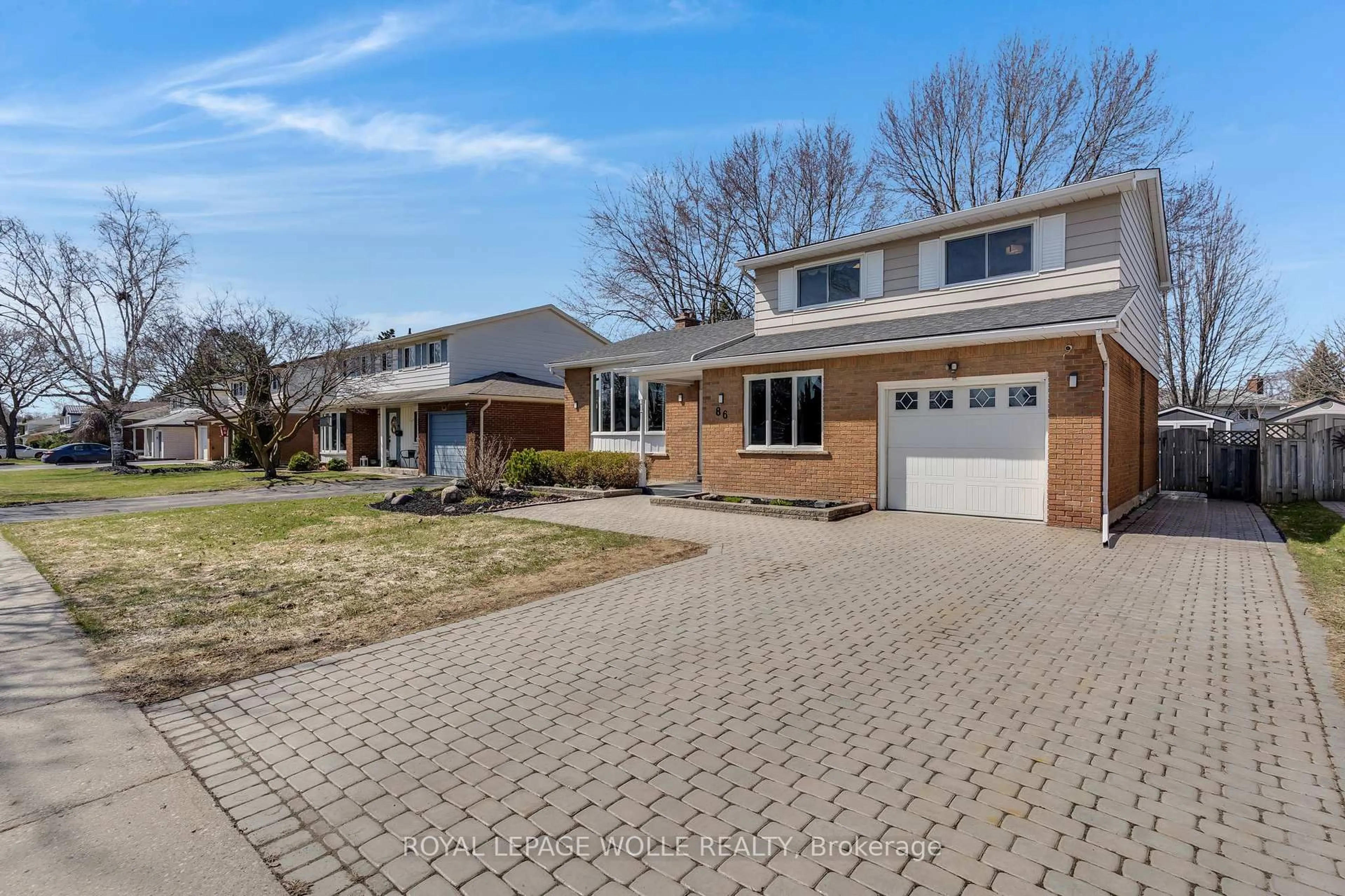 Home with brick exterior material, street for 86 McGarry Dr, Kitchener Ontario N2N 1A4