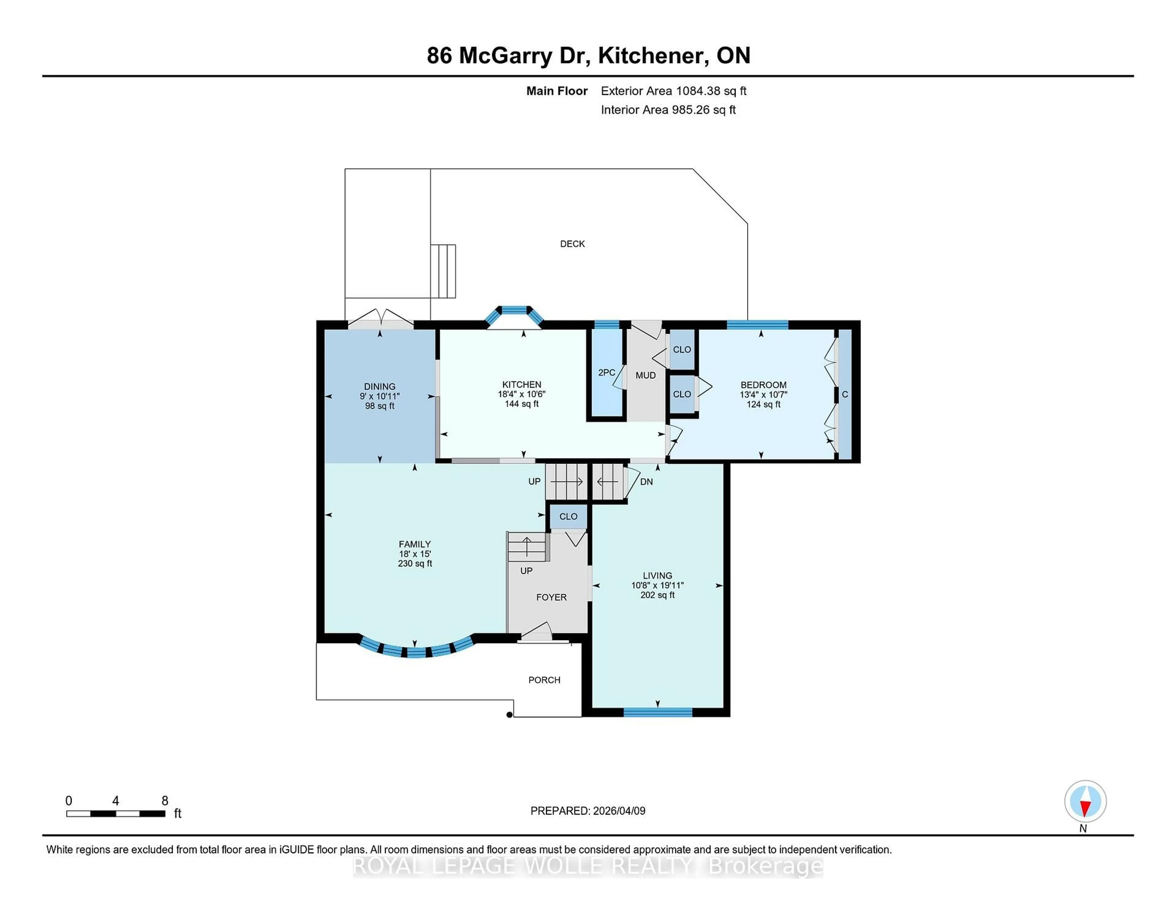 Floor plan for 86 McGarry Dr, Kitchener Ontario N2N 1A4