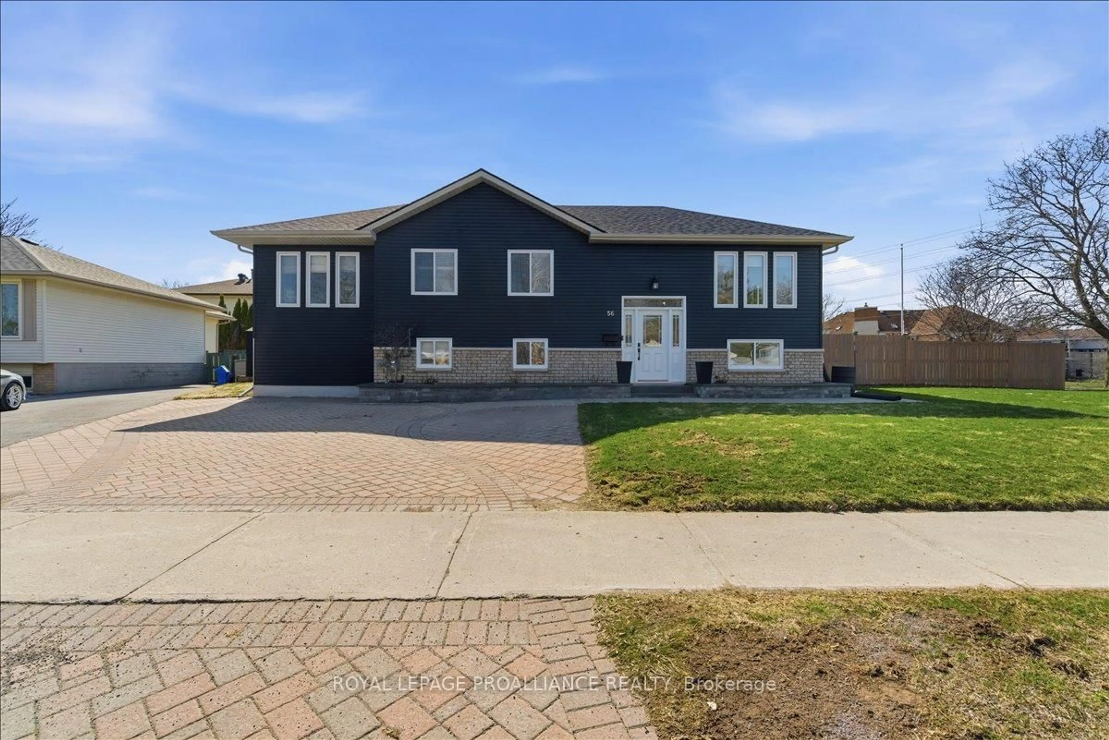 Home with vinyl exterior material, street for 56 Alnet Dr, Belleville Ontario K8P 4X4