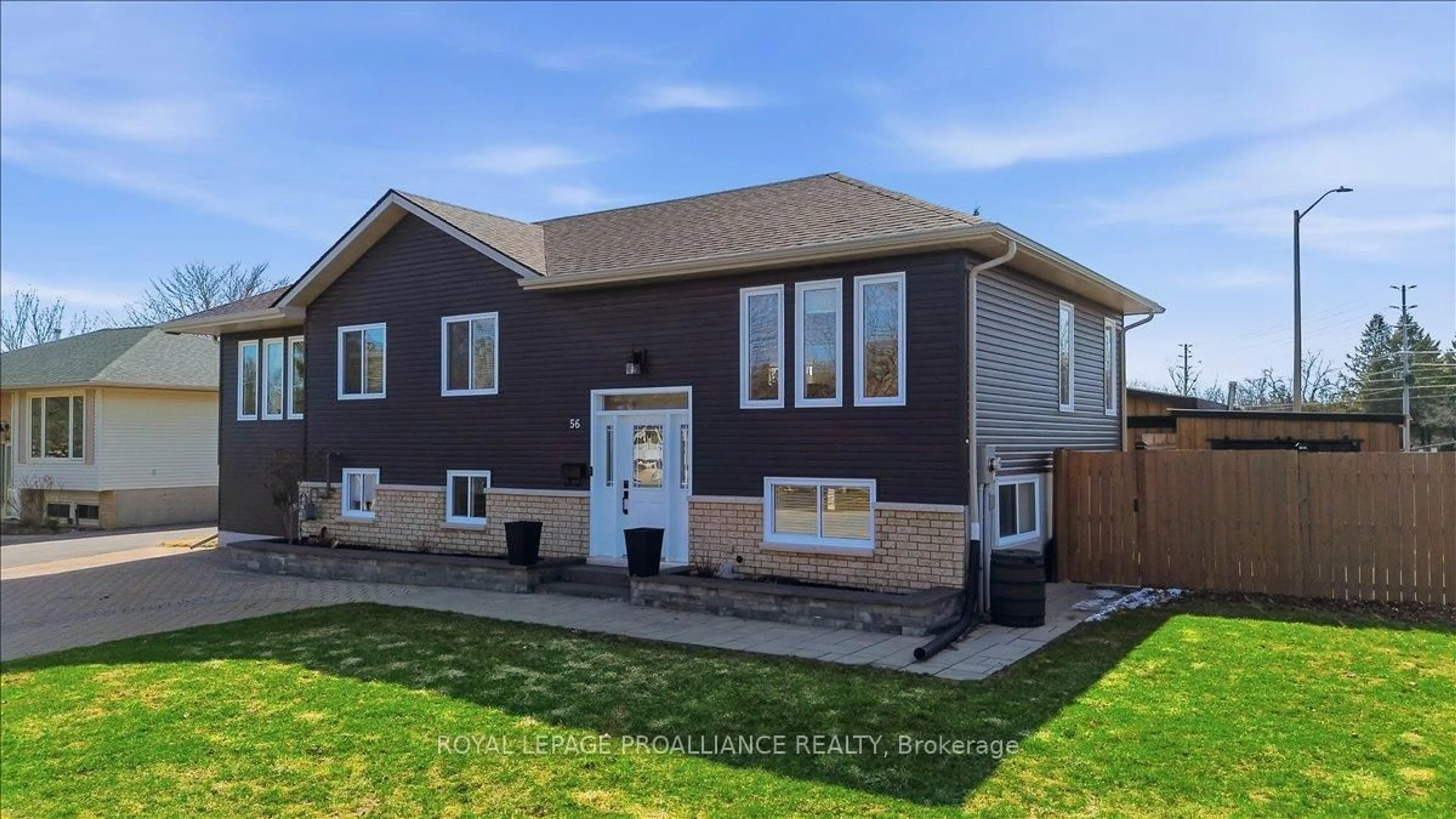 Home with vinyl exterior material, street for 56 Alnet Dr, Belleville Ontario K8P 4X4