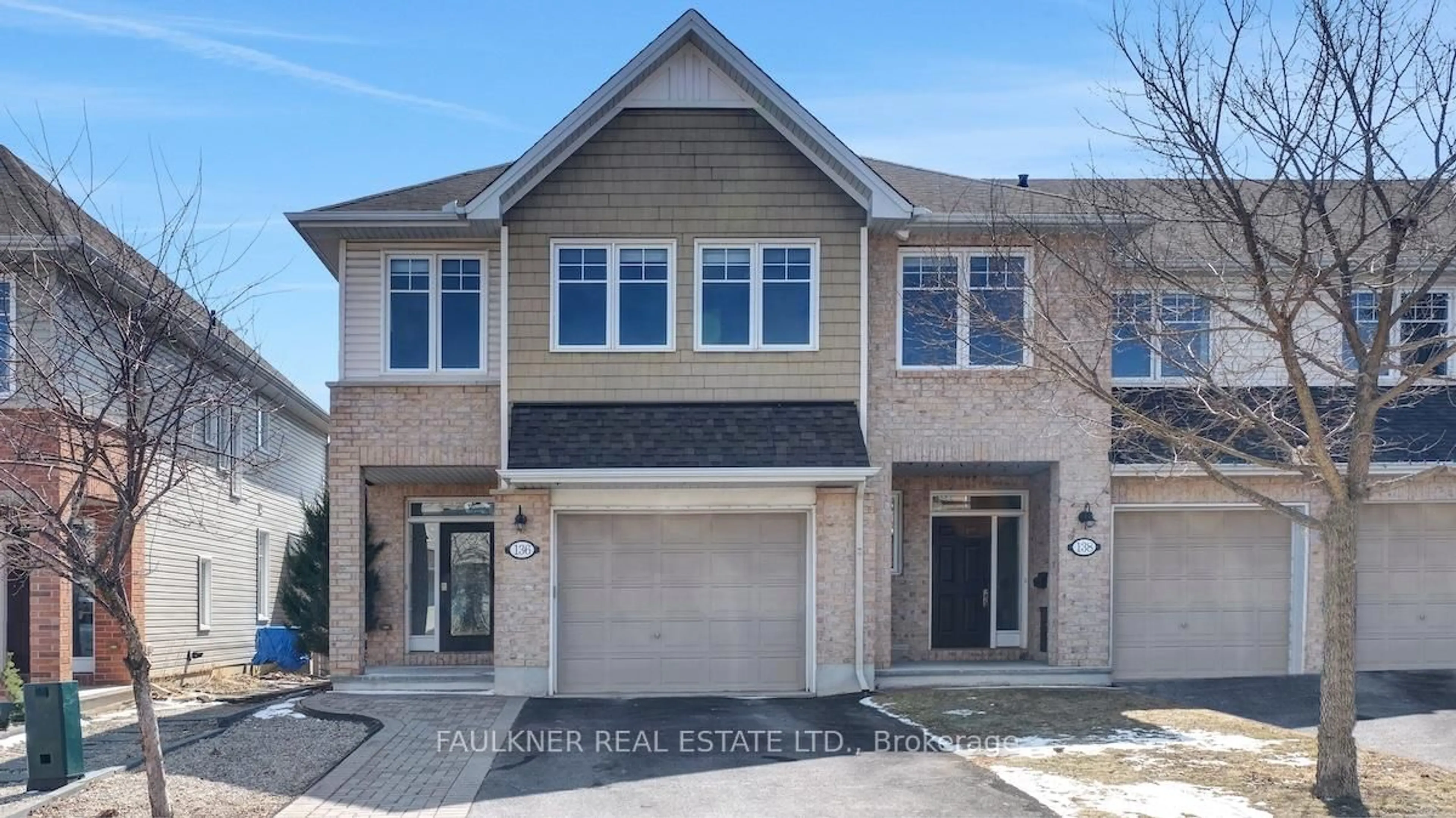Home with brick exterior material, street for 136 Manorwood Cres, Ottawa Ontario K1T 0L4