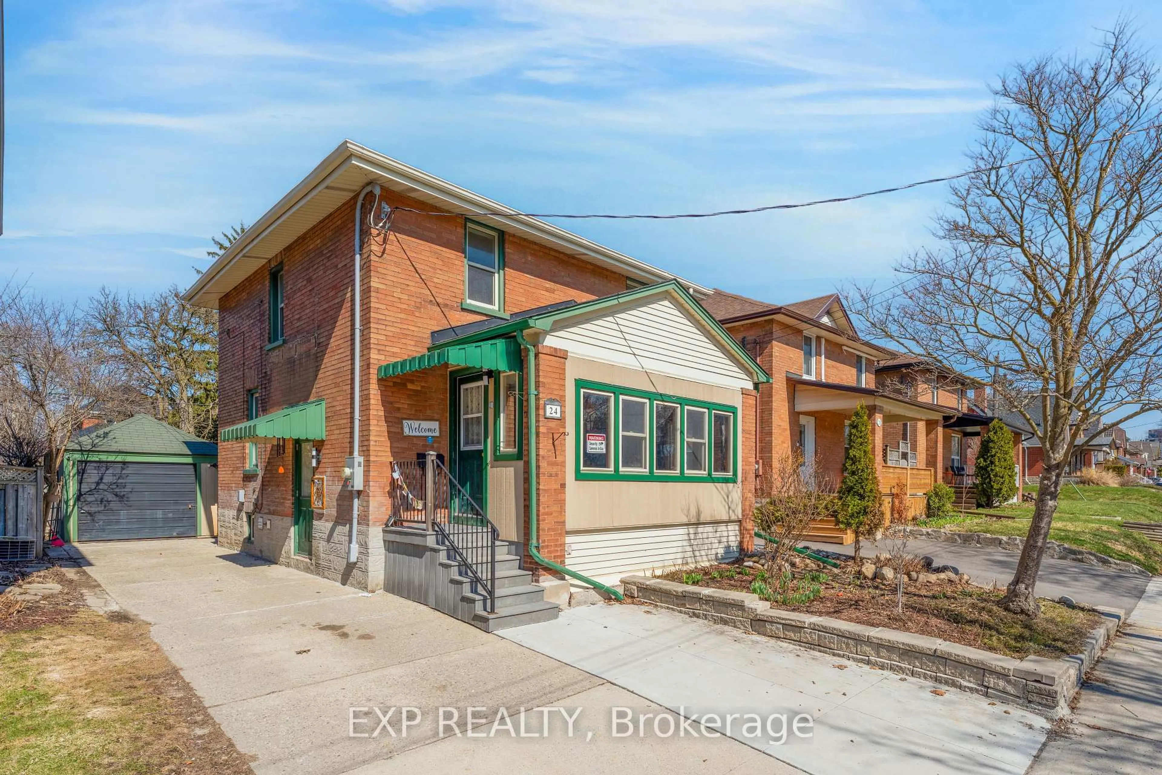 Home with brick exterior material, street for 24 ONWARD Ave, Kitchener Ontario N2H 3J7