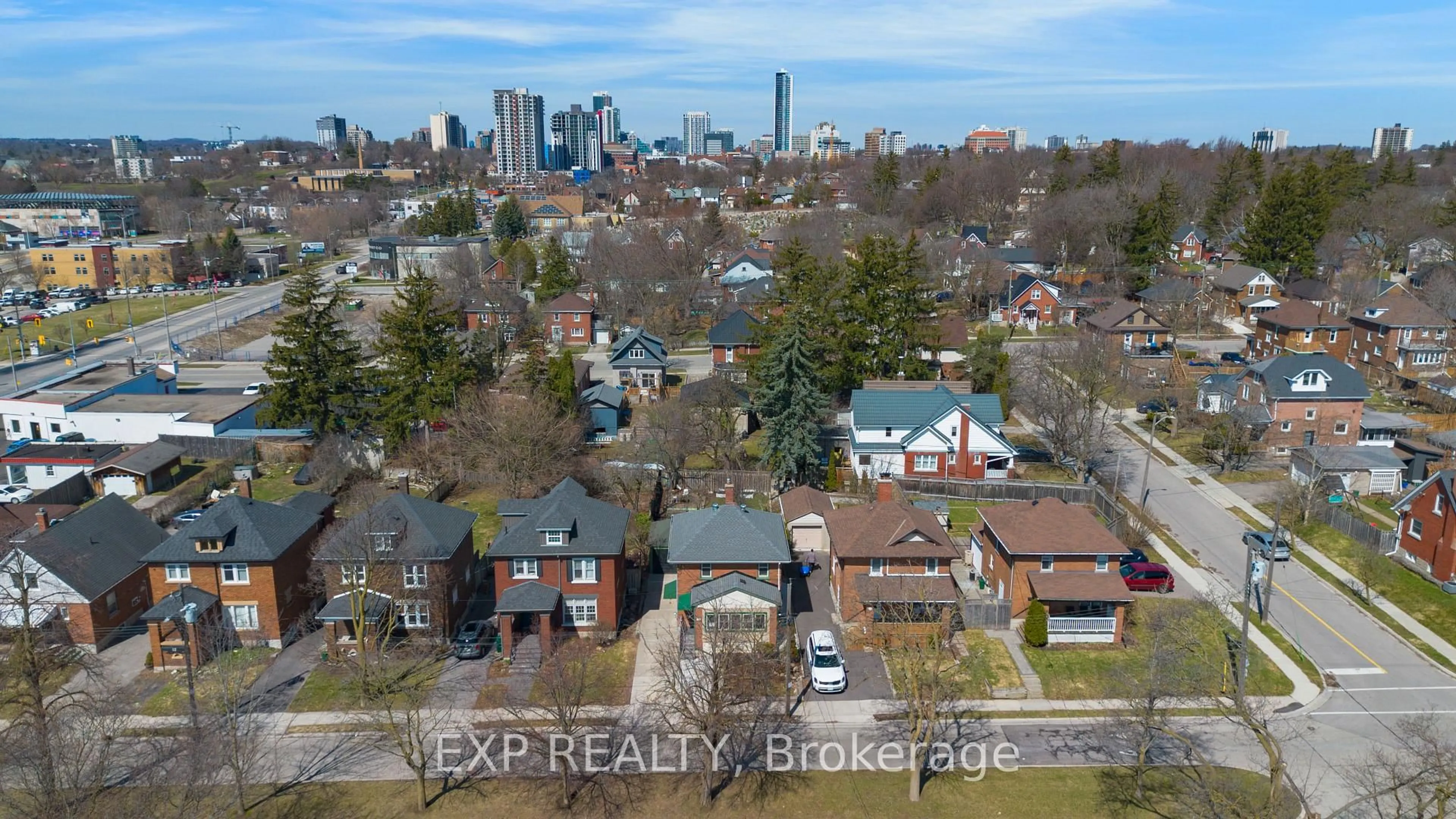 A pic from outside/outdoor area/front of a property/back of a property/a pic from drone, city buildings view from balcony for 24 ONWARD Ave, Kitchener Ontario N2H 3J7