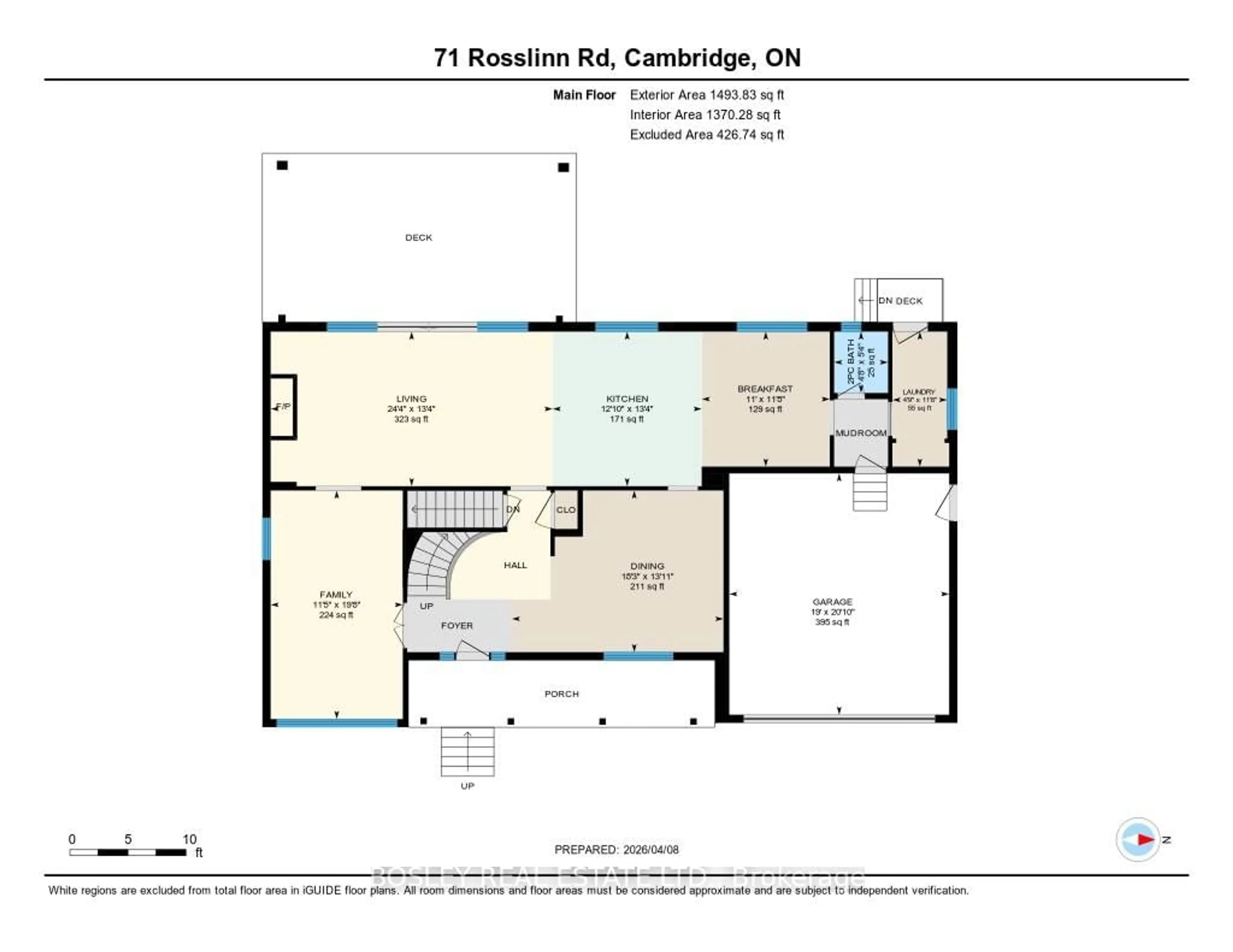 Floor plan for 71 Rosslinn Rd, Cambridge Ontario N1S 3K3
