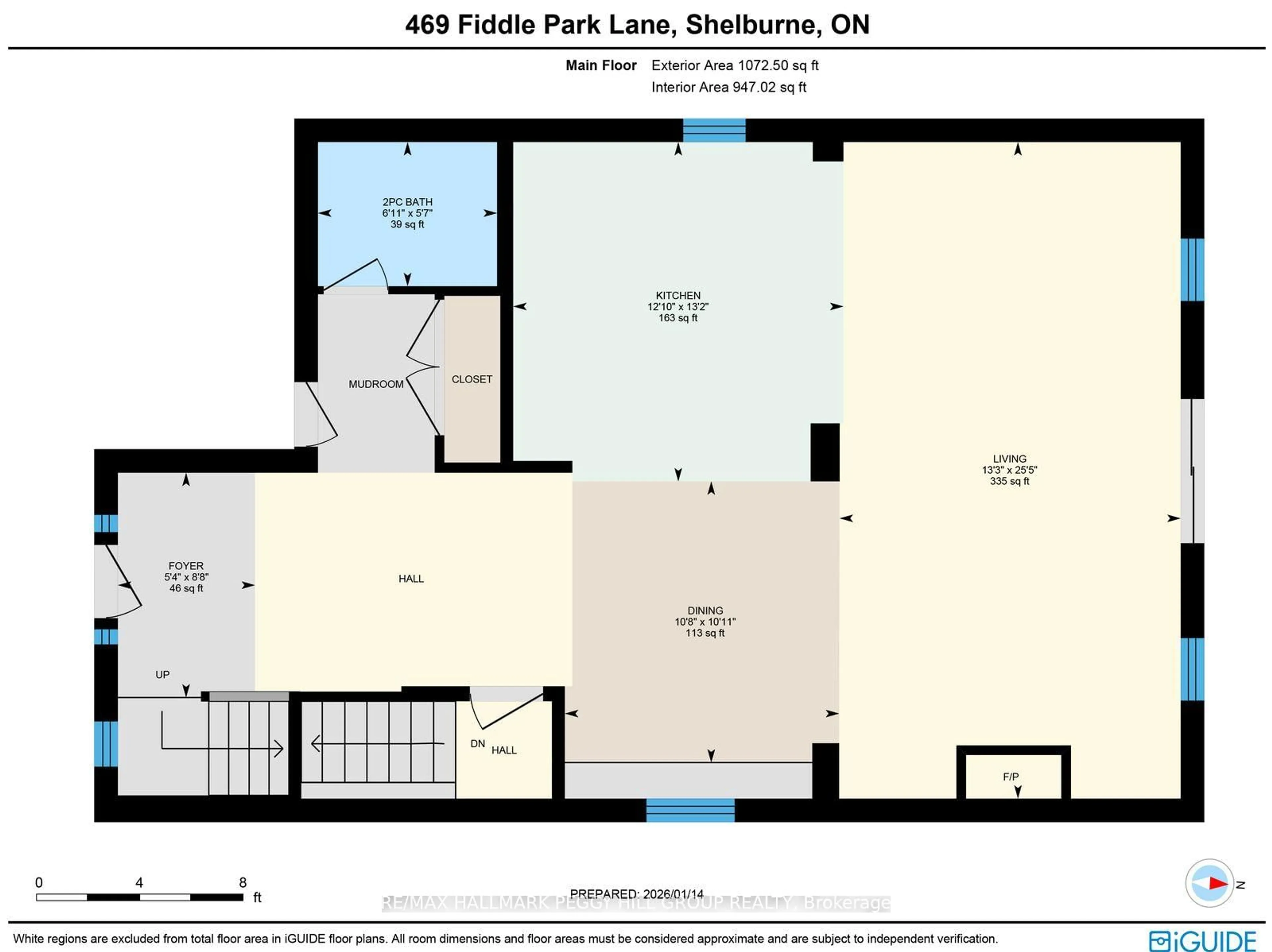 Floor plan for 469 Fiddle Park Lane, Shelburne Ontario L9V 3C9