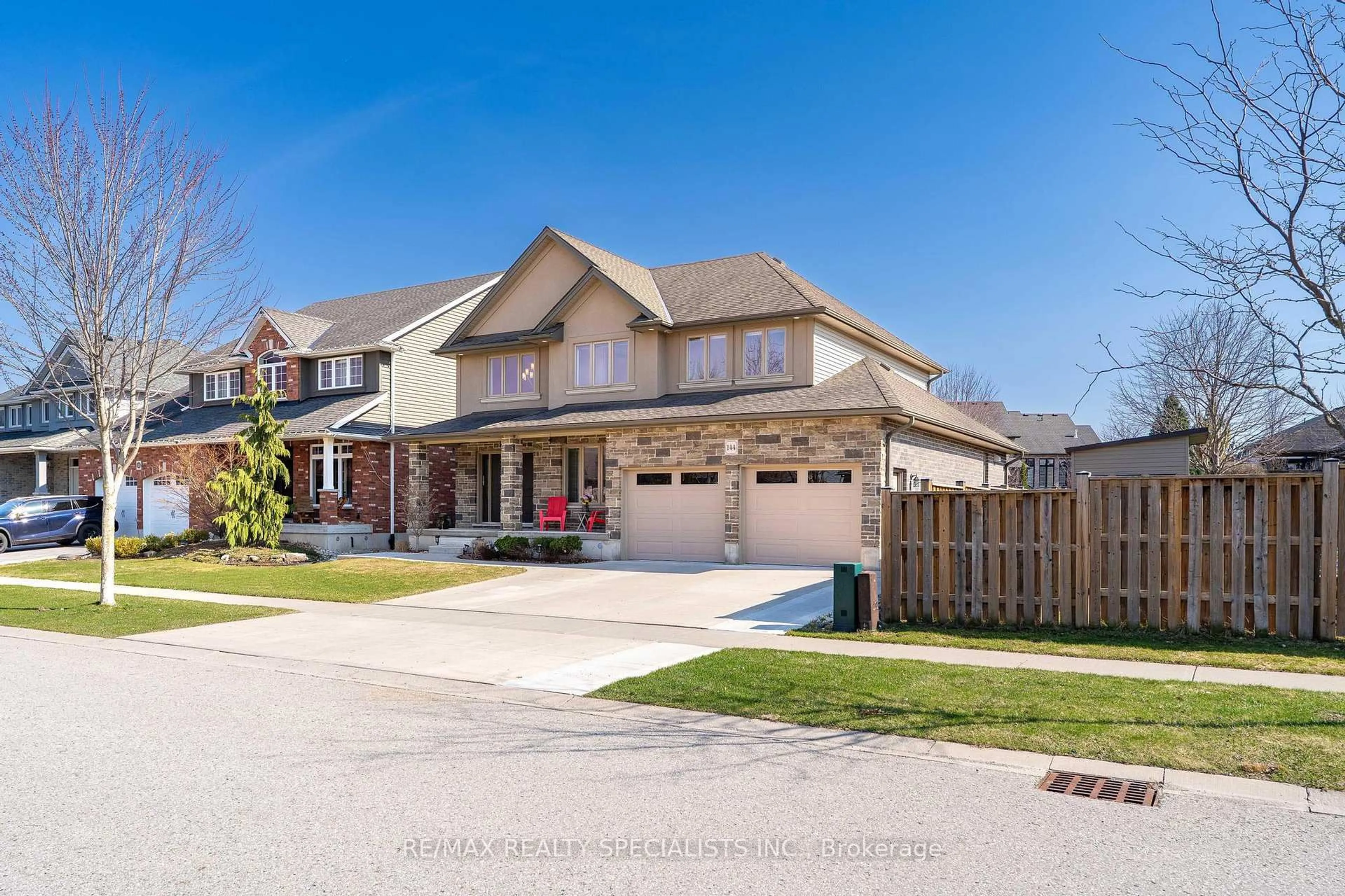 Home with brick exterior material, street for 144 Juno Cres, Woodstock Ontario N4T 0A9