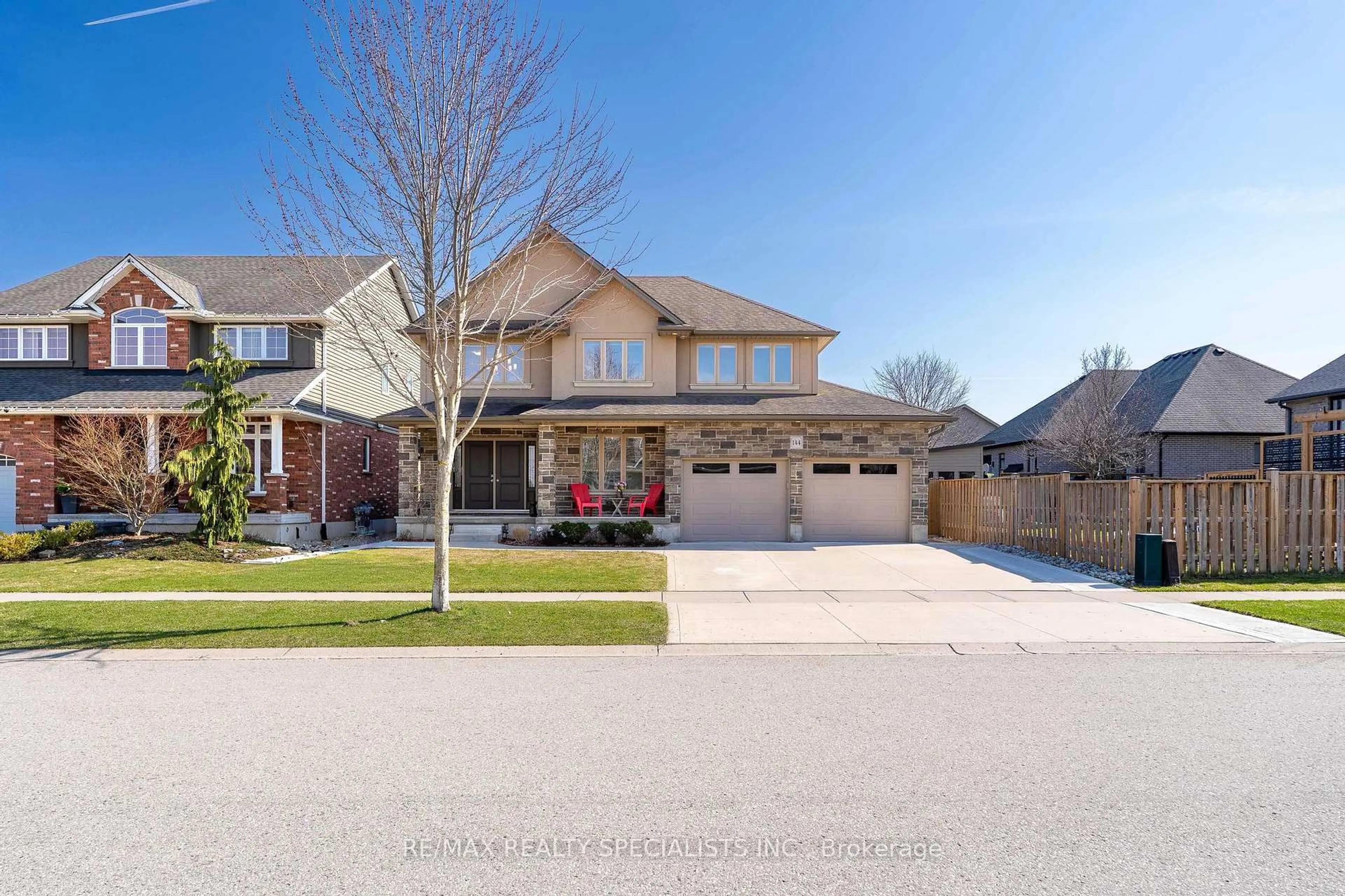 Home with brick exterior material, street for 144 Juno Cres, Woodstock Ontario N4T 0A9