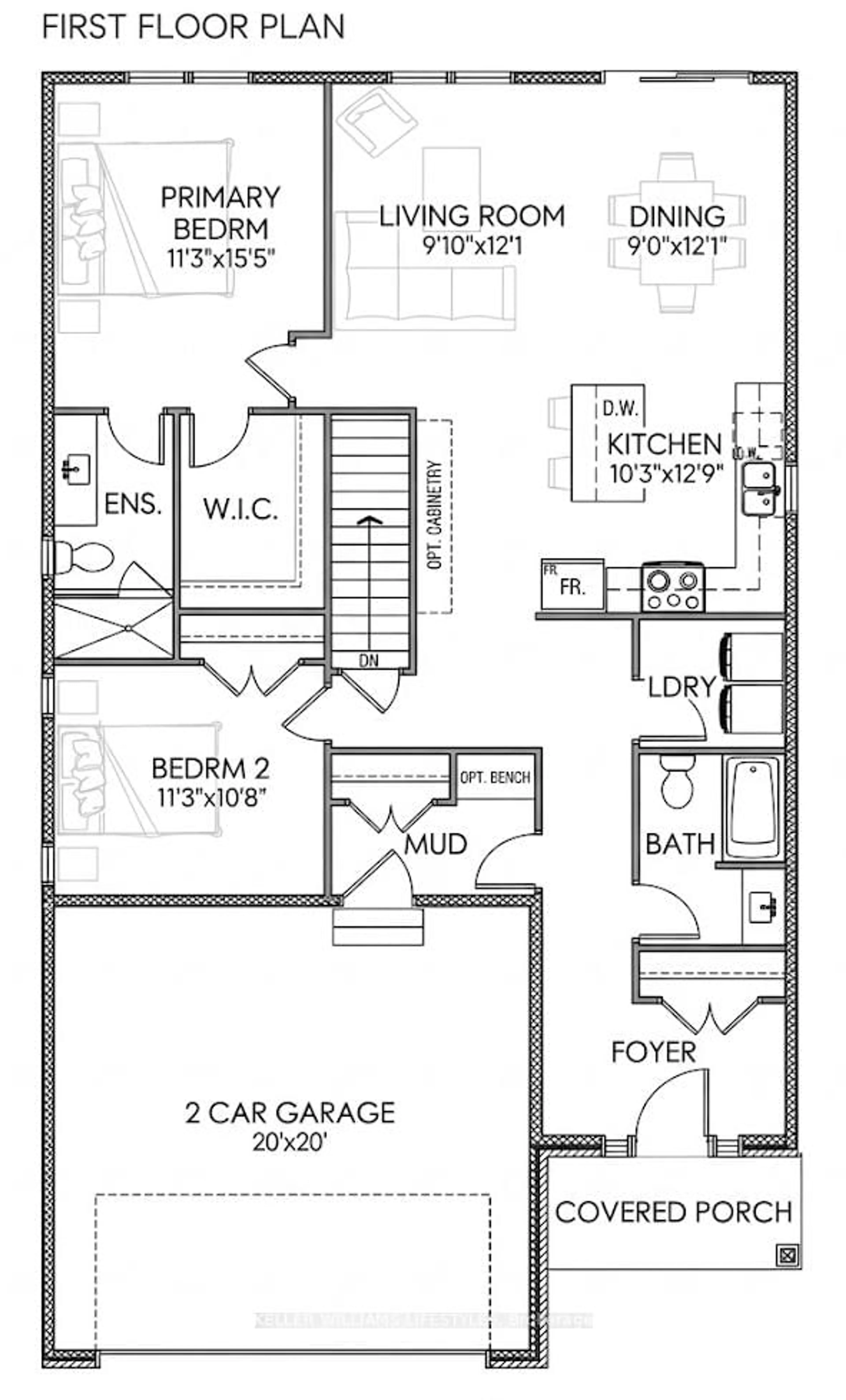 Floor plan for 291 Ashford (Lot 3) St, Central Elgin Ontario N0L 1B0