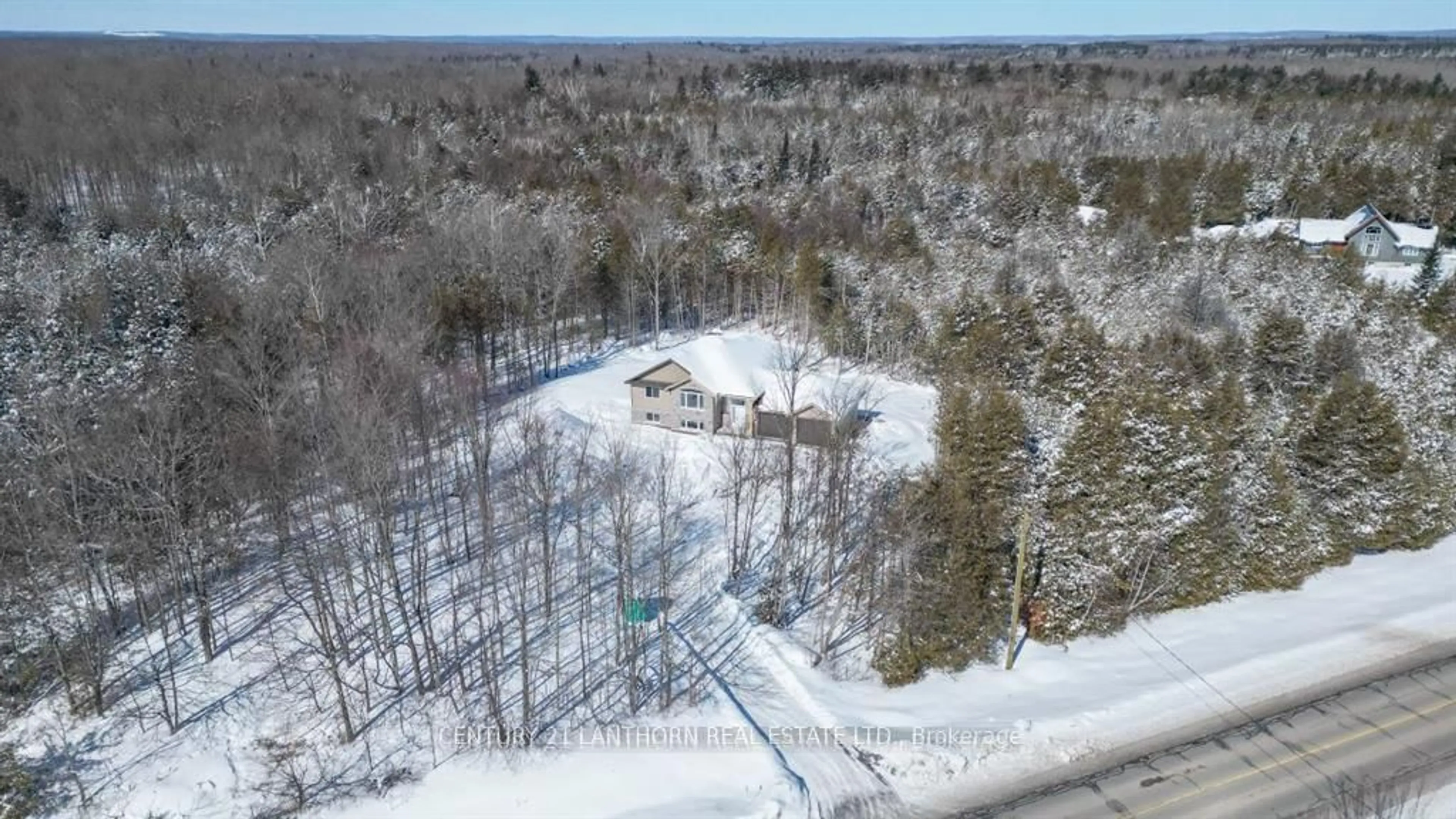A pic from outside/outdoor area/front of a property/back of a property/a pic from drone, forest/trees view for 1039 Crookston Rd, Madoc Ontario K0K 2K0