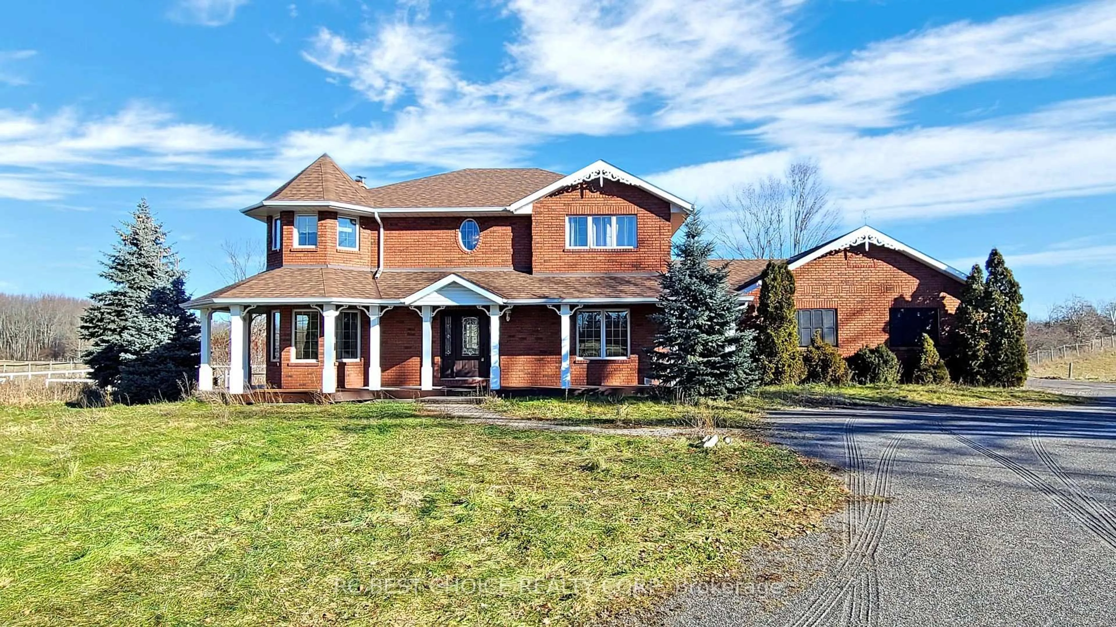 Home with brick exterior material, street for 571 Hickory Beach Rd, Kawartha Lakes Ontario K0M 1N0