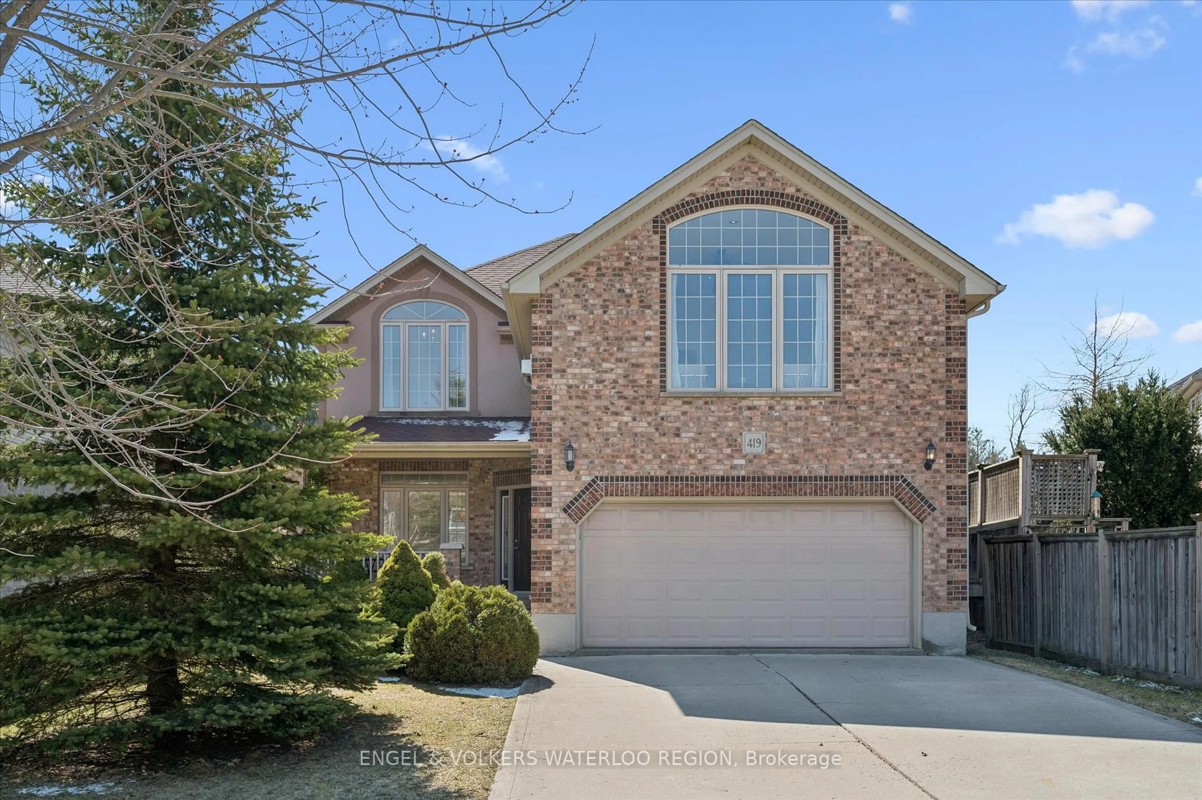 Home with brick exterior material, street for 419 Kelso Dr, Waterloo Ontario N2V 2S1