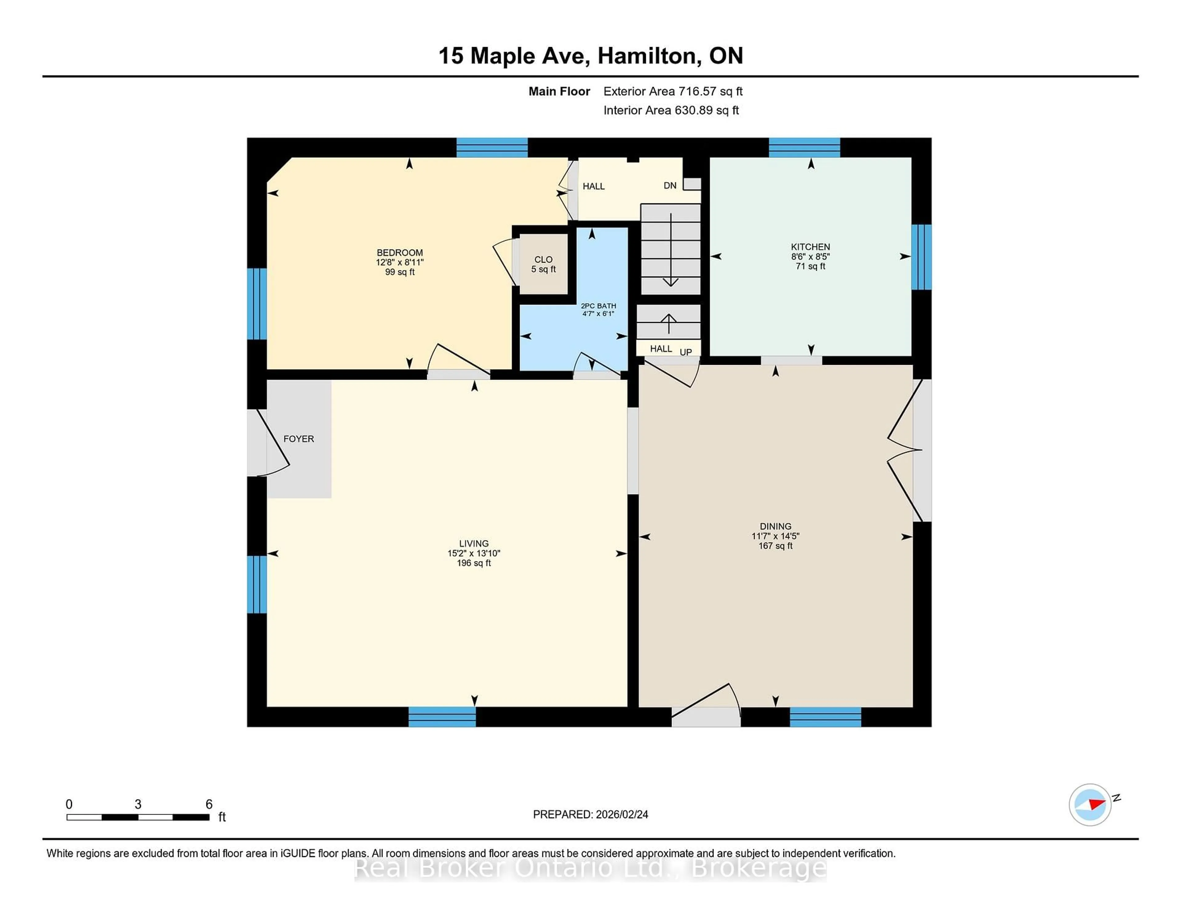 Floor plan for 15 Maple Ave, Hamilton Ontario L8G 2P1