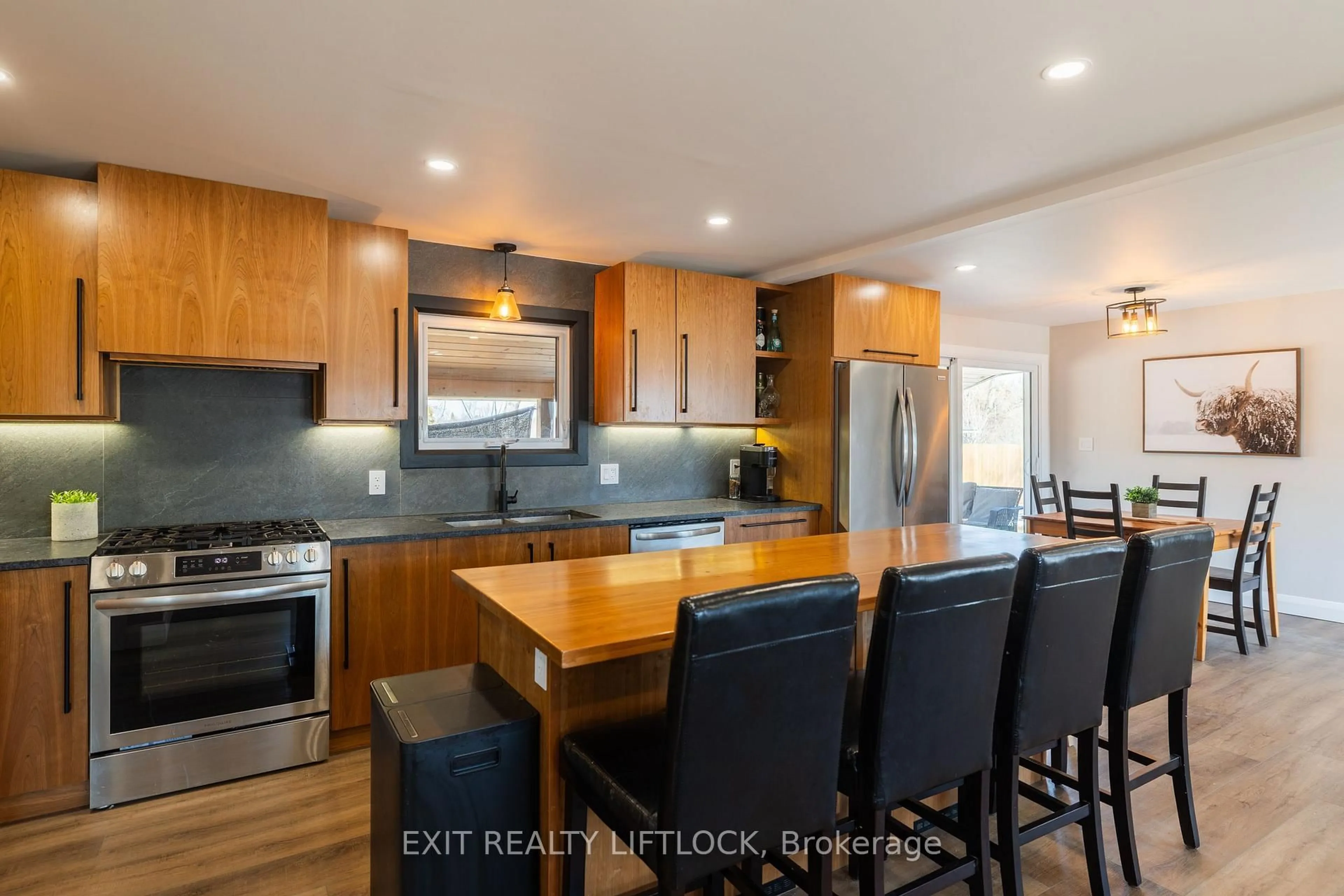 Open concept kitchen, wood/laminate floor for 4 County Road 4, Douro-Dummer Ontario K9L 1B9