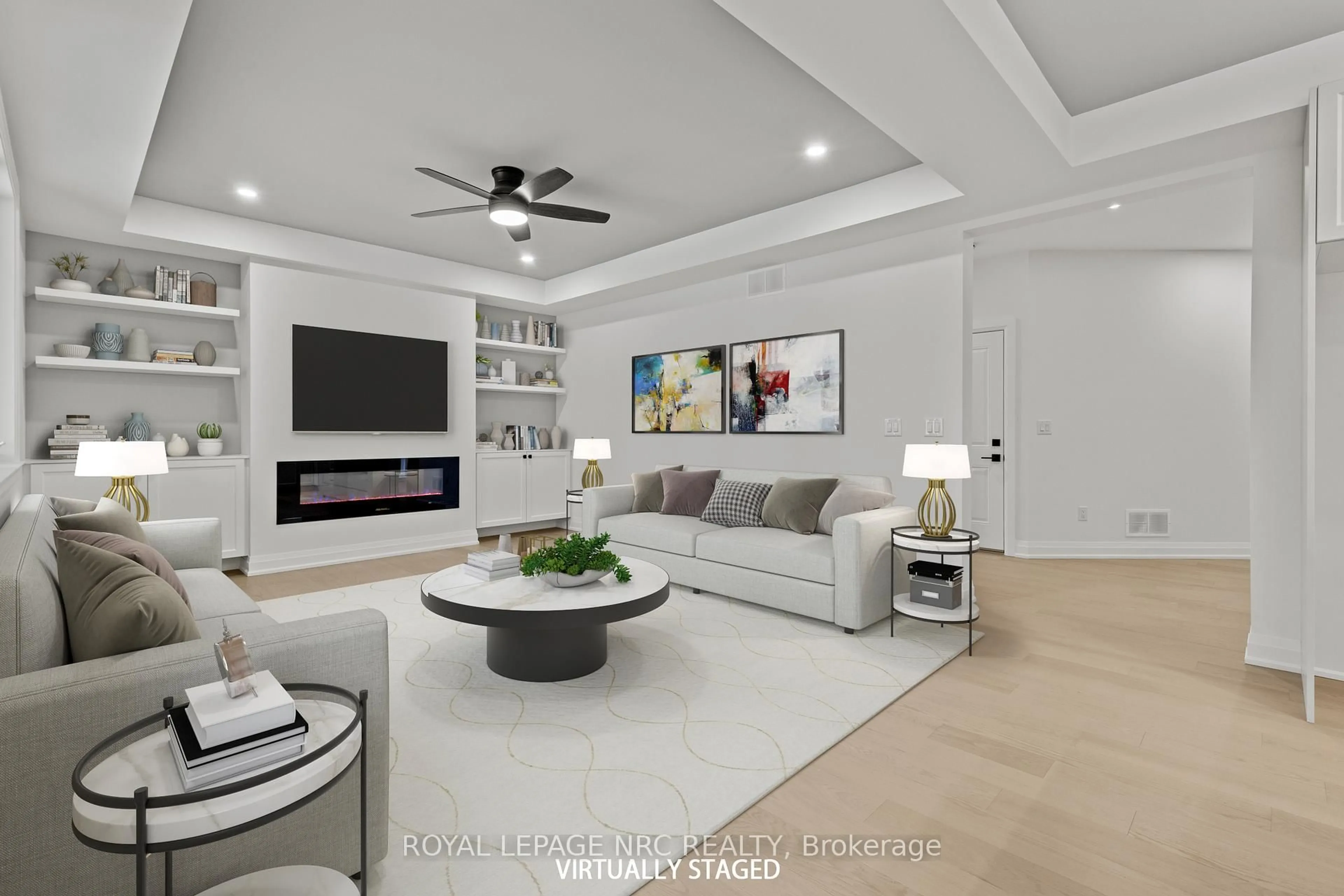 Living room with furniture, ceramic/tile floor for 4705 Lee Ave, Niagara Falls Ontario L2H 1M7