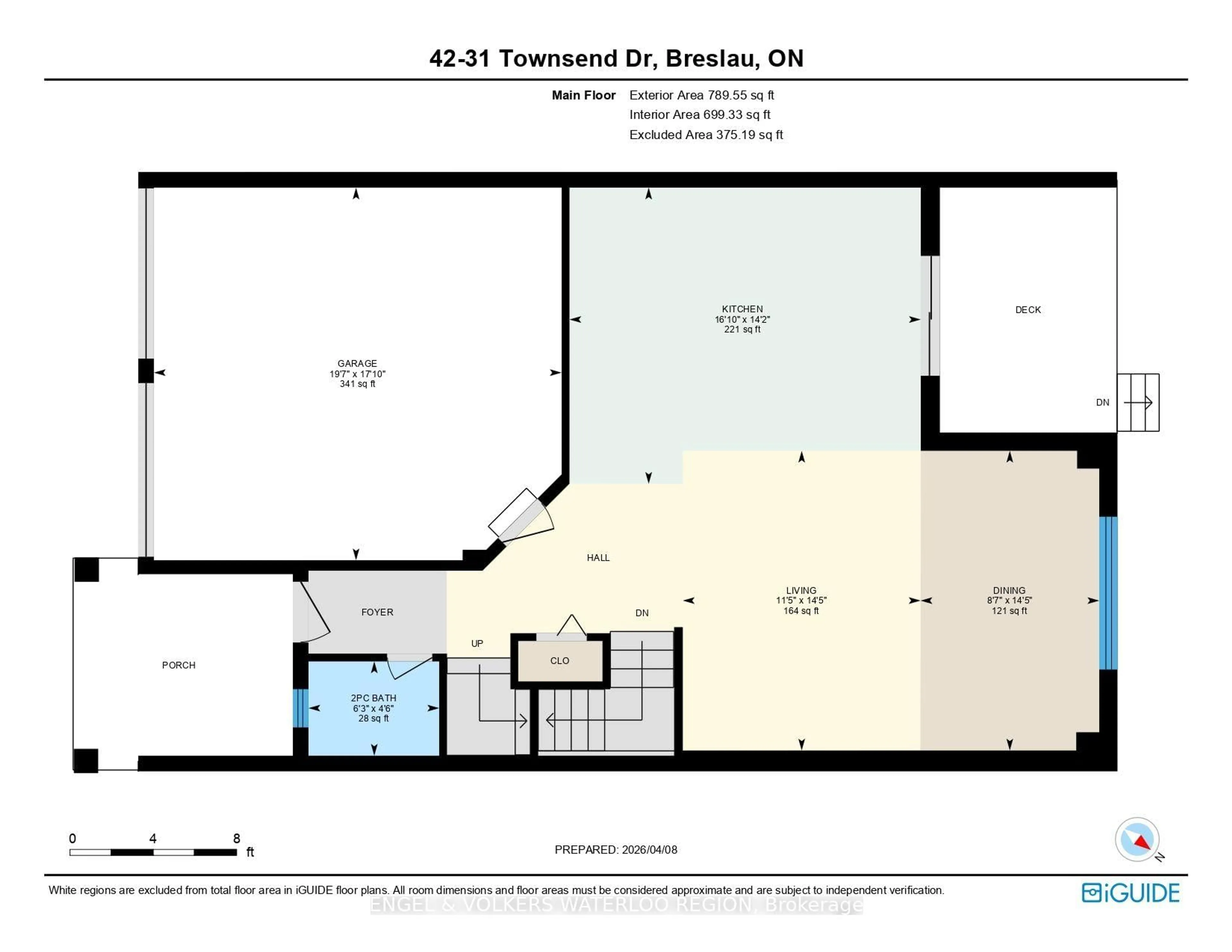 Floor plan for 31 Townsend Dr #42, Waterloo Ontario N0B 1M0