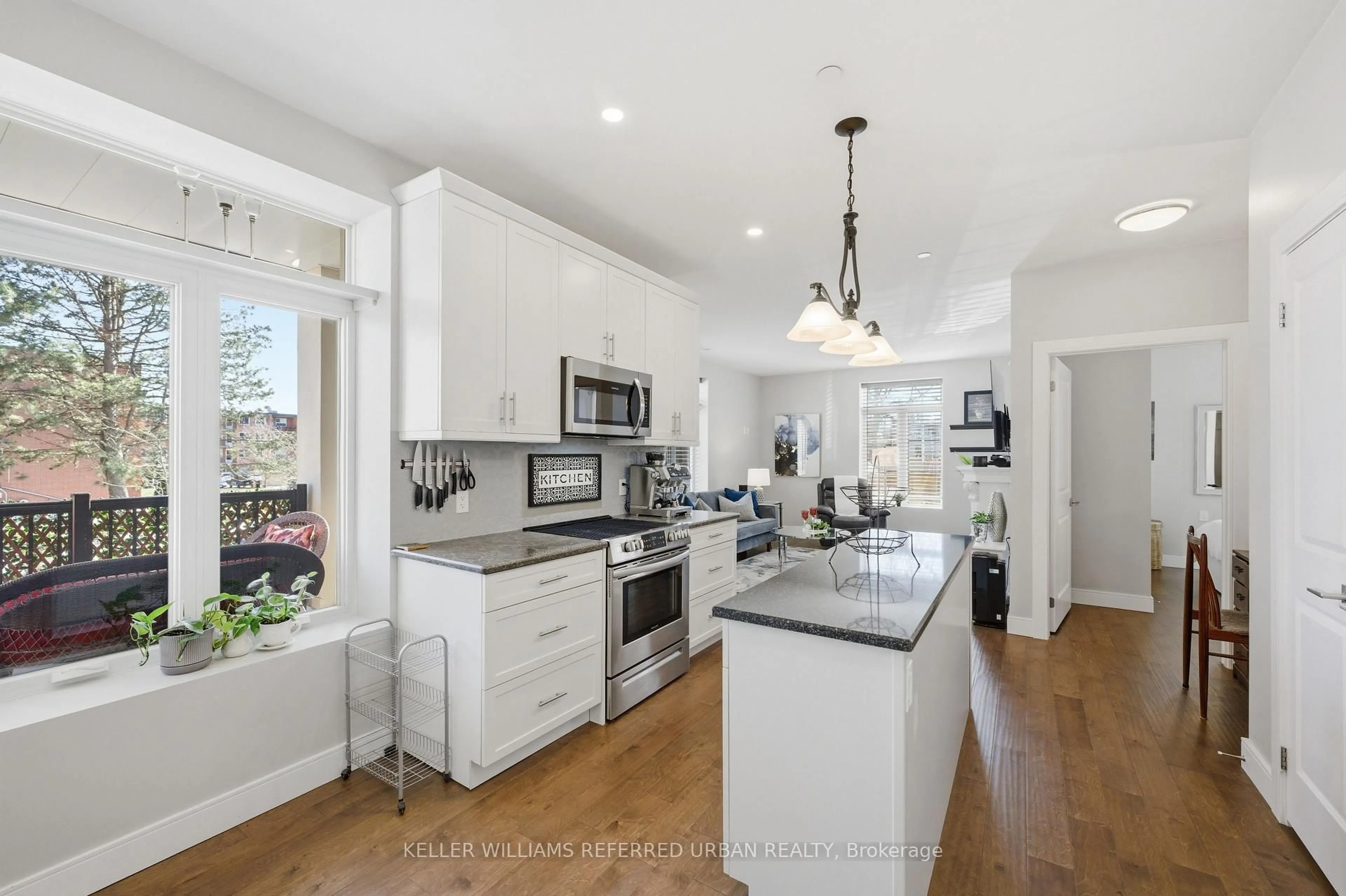 Open concept kitchen, ceramic/tile floor for 135 Orr St #105, Cobourg Ontario K9A 0J6