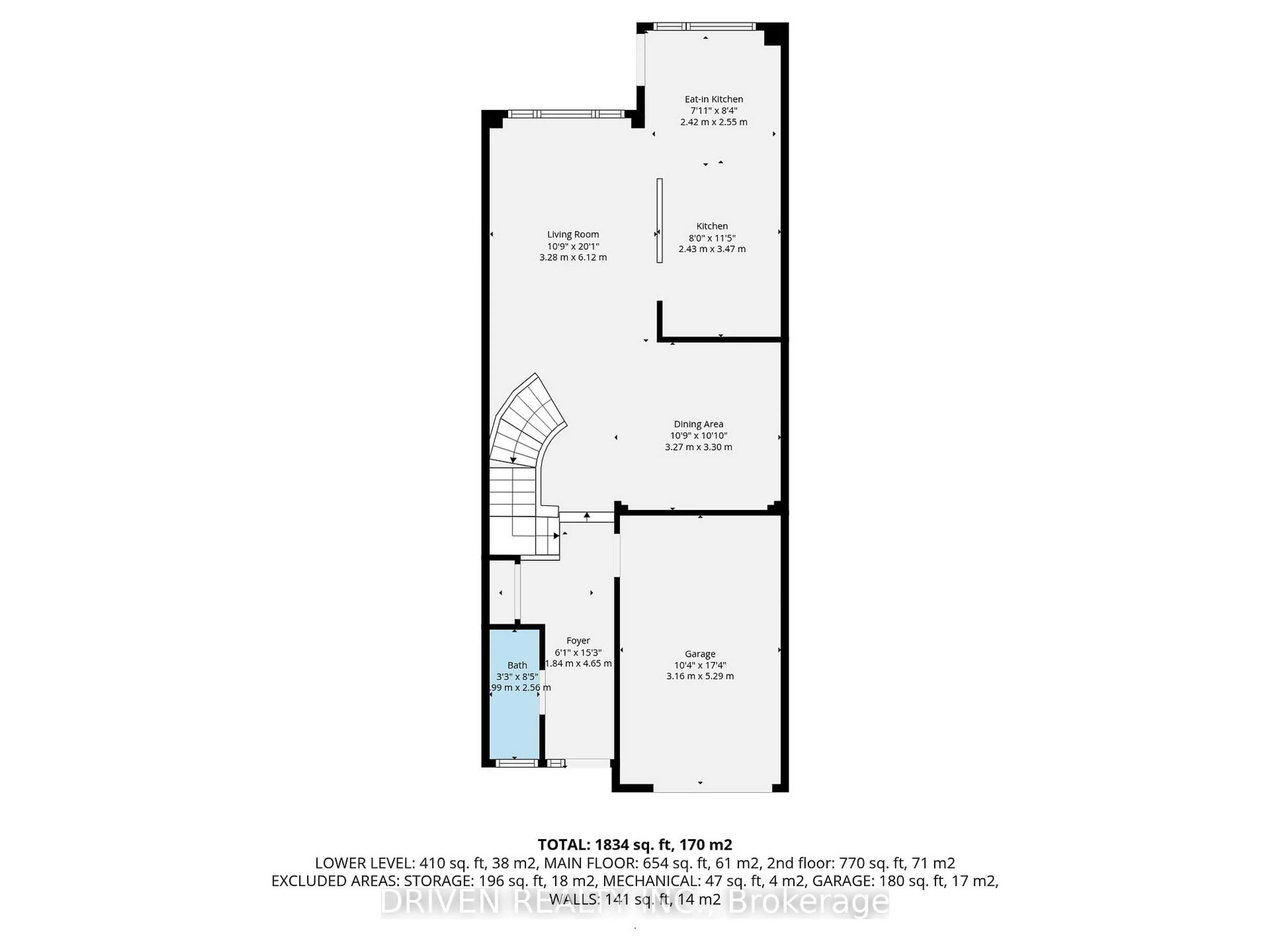 Floor plan for 399 Livery St, Stittsville Ontario K2V 0B5