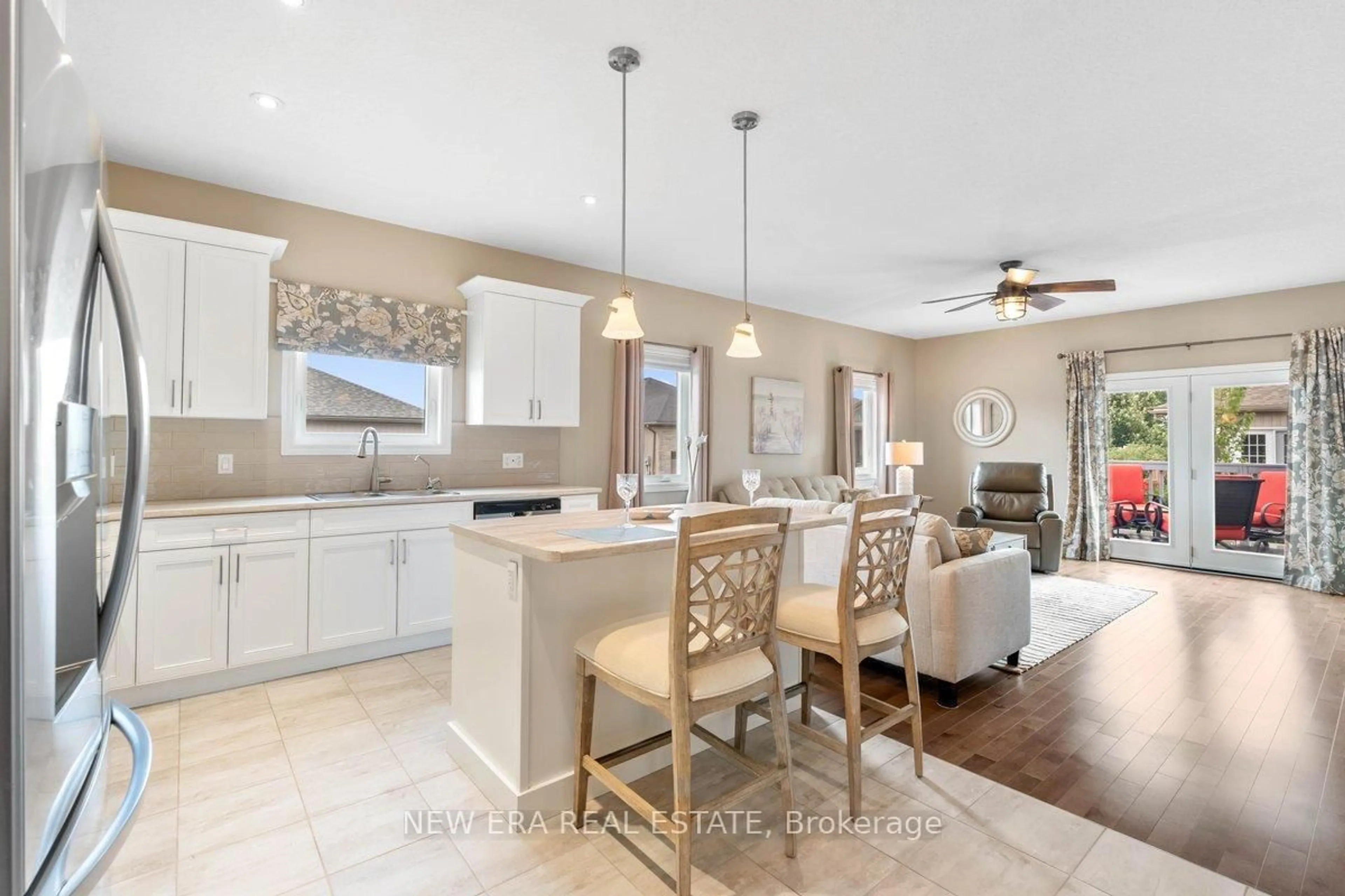 Open concept kitchen, ceramic/tile floor for 17 Dorchester Dr, Prince Edward County Ontario K0K 3L0