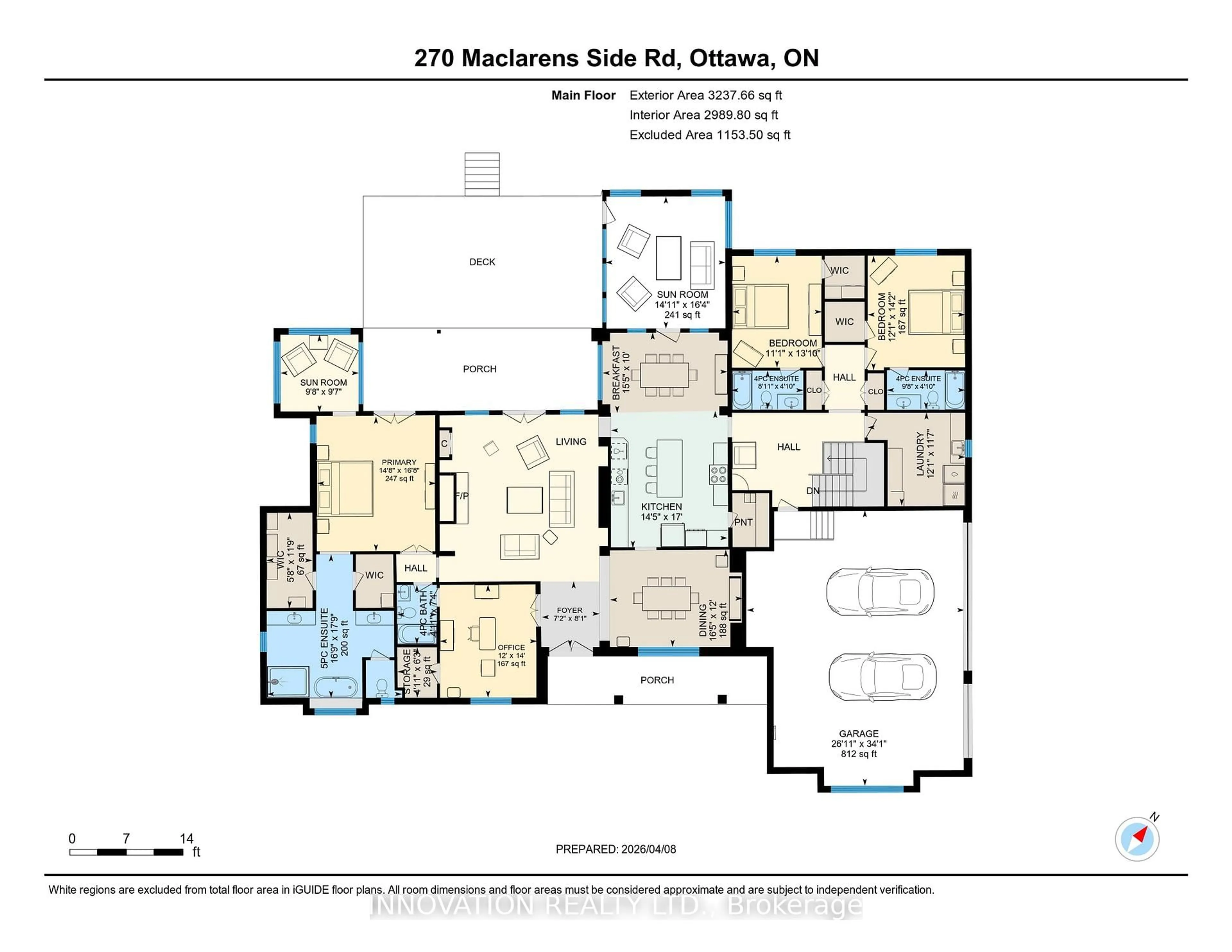 Floor plan for 270 Maclarens Sdrd, Ottawa Ontario K0A 3M0