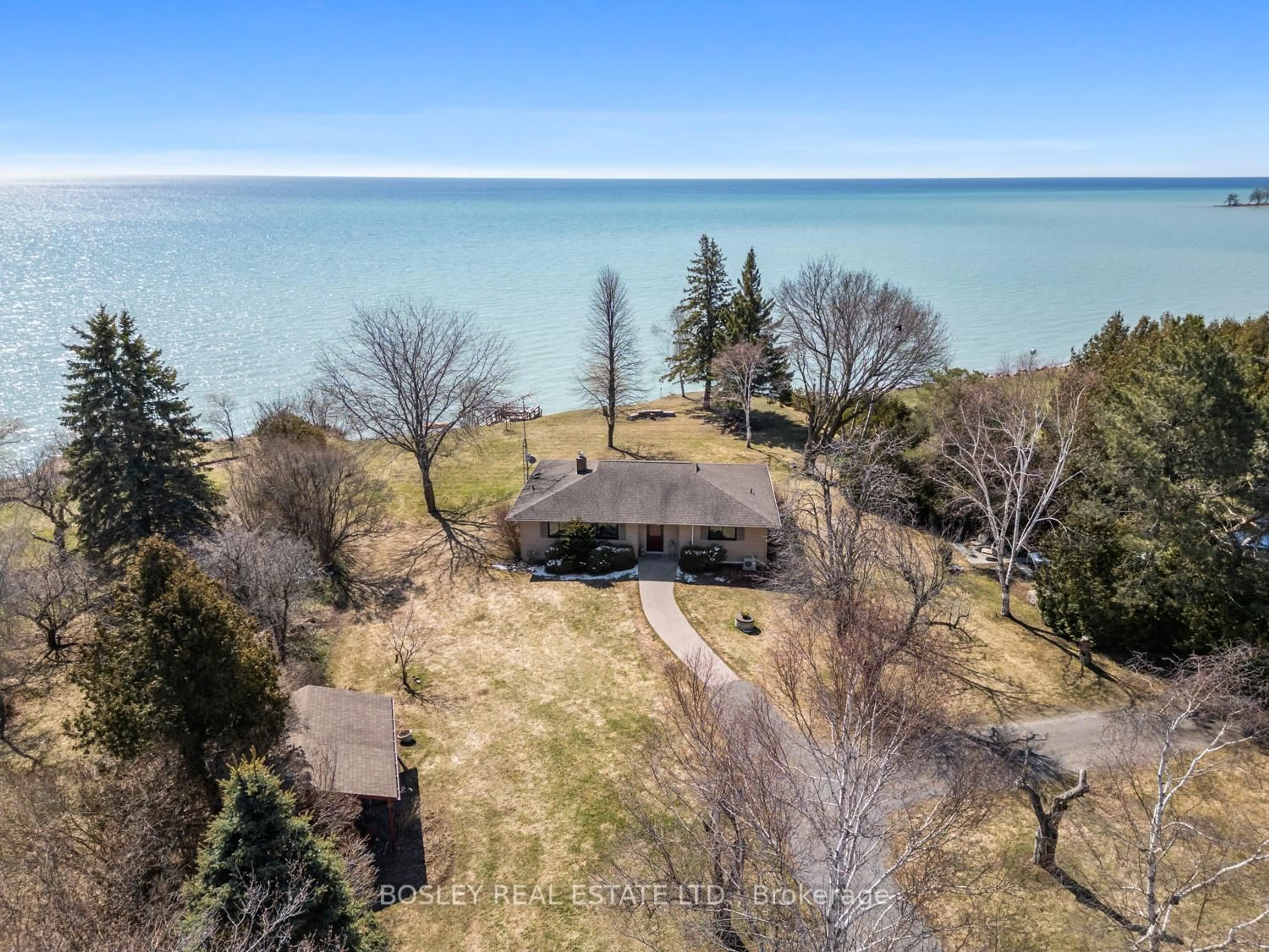 A pic from outside/outdoor area/front of a property/back of a property/a pic from drone, water/lake/river/ocean view for 373 Victoria Beach Rd, Cramahe Ontario K0K 1S0