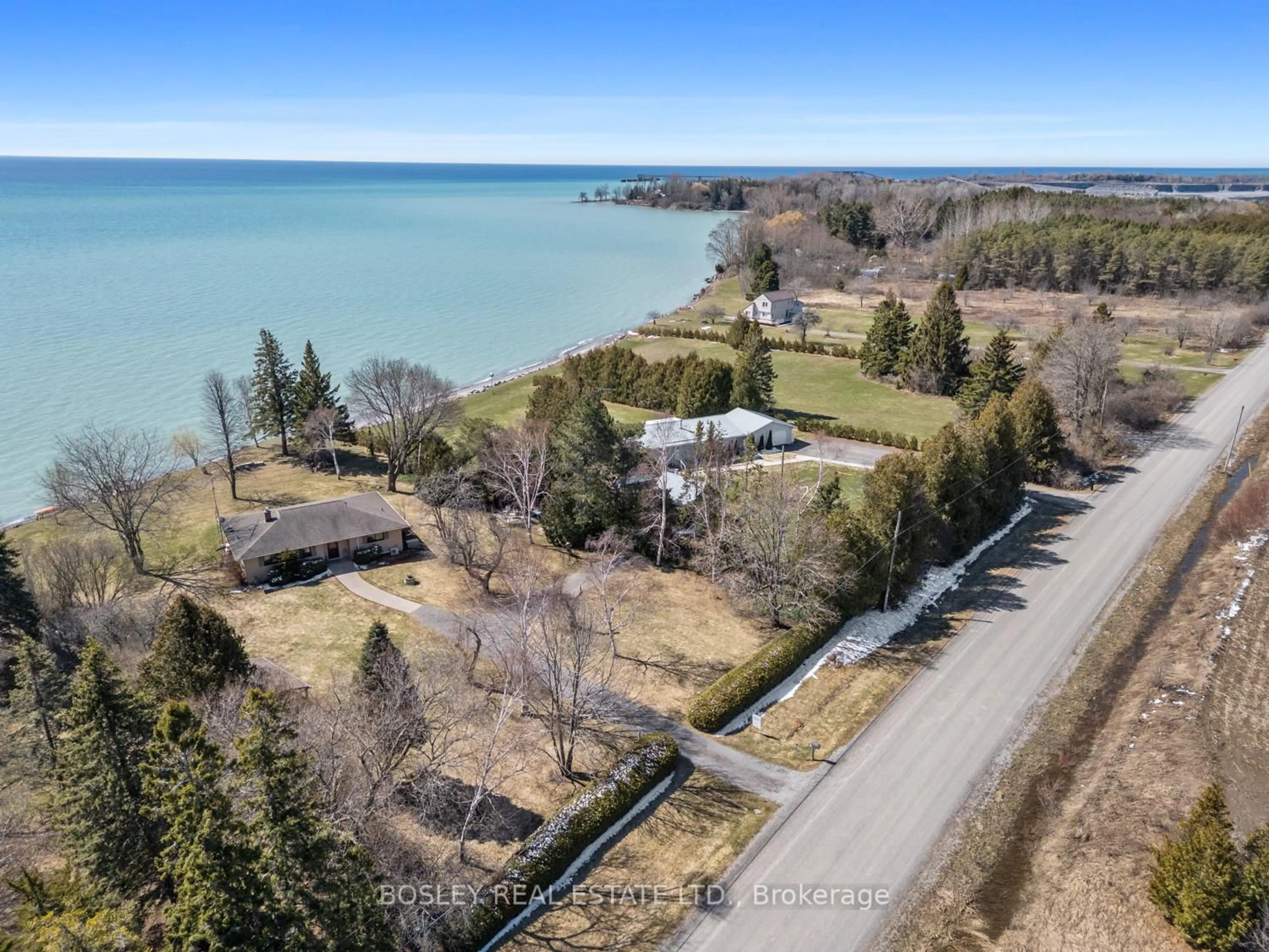 A pic from outside/outdoor area/front of a property/back of a property/a pic from drone, water/lake/river/ocean view for 373 Victoria Beach Rd, Cramahe Ontario K0K 1S0