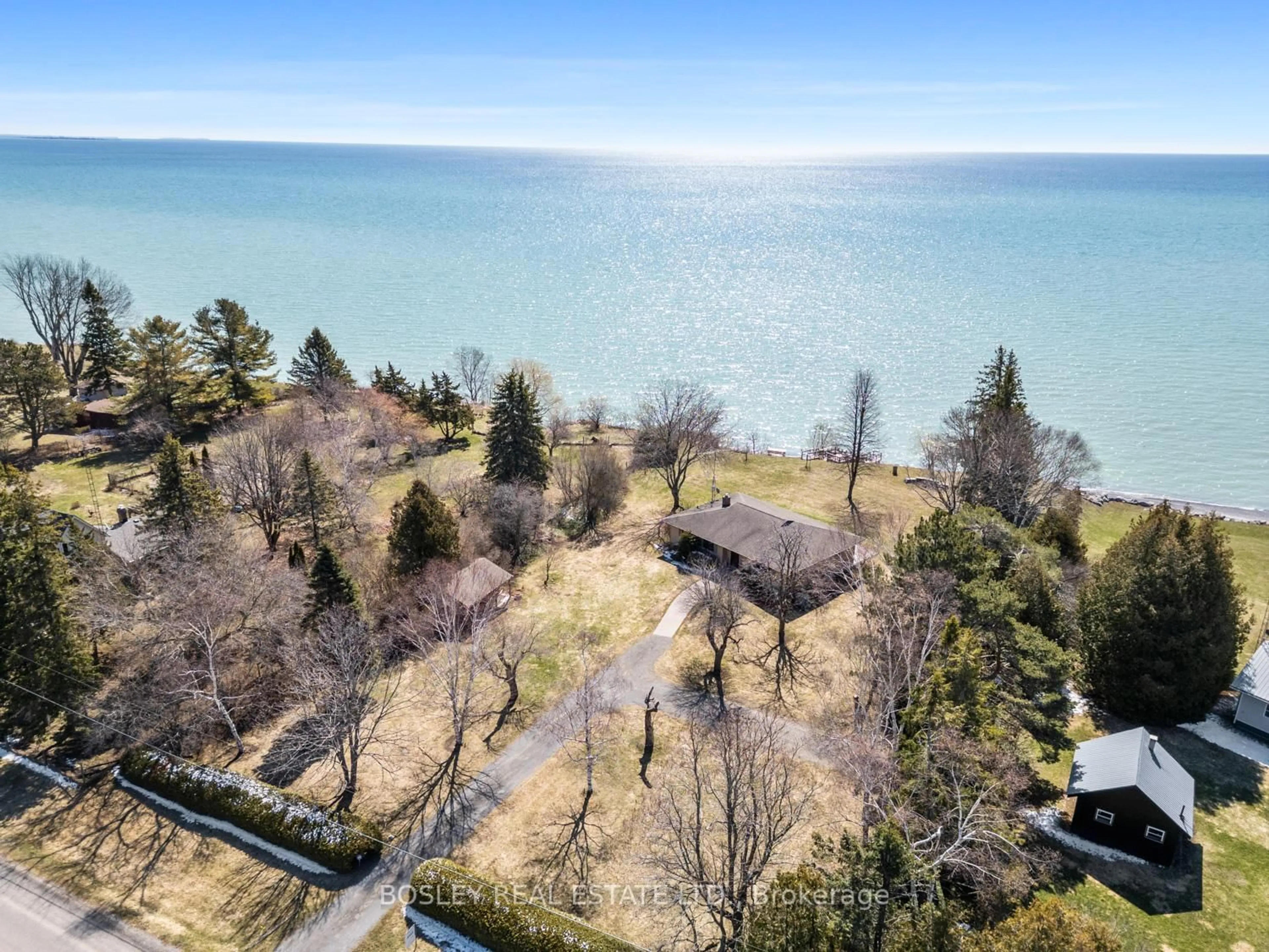 A pic from outside/outdoor area/front of a property/back of a property/a pic from drone, water/lake/river/ocean view for 373 Victoria Beach Rd, Cramahe Ontario K0K 1S0