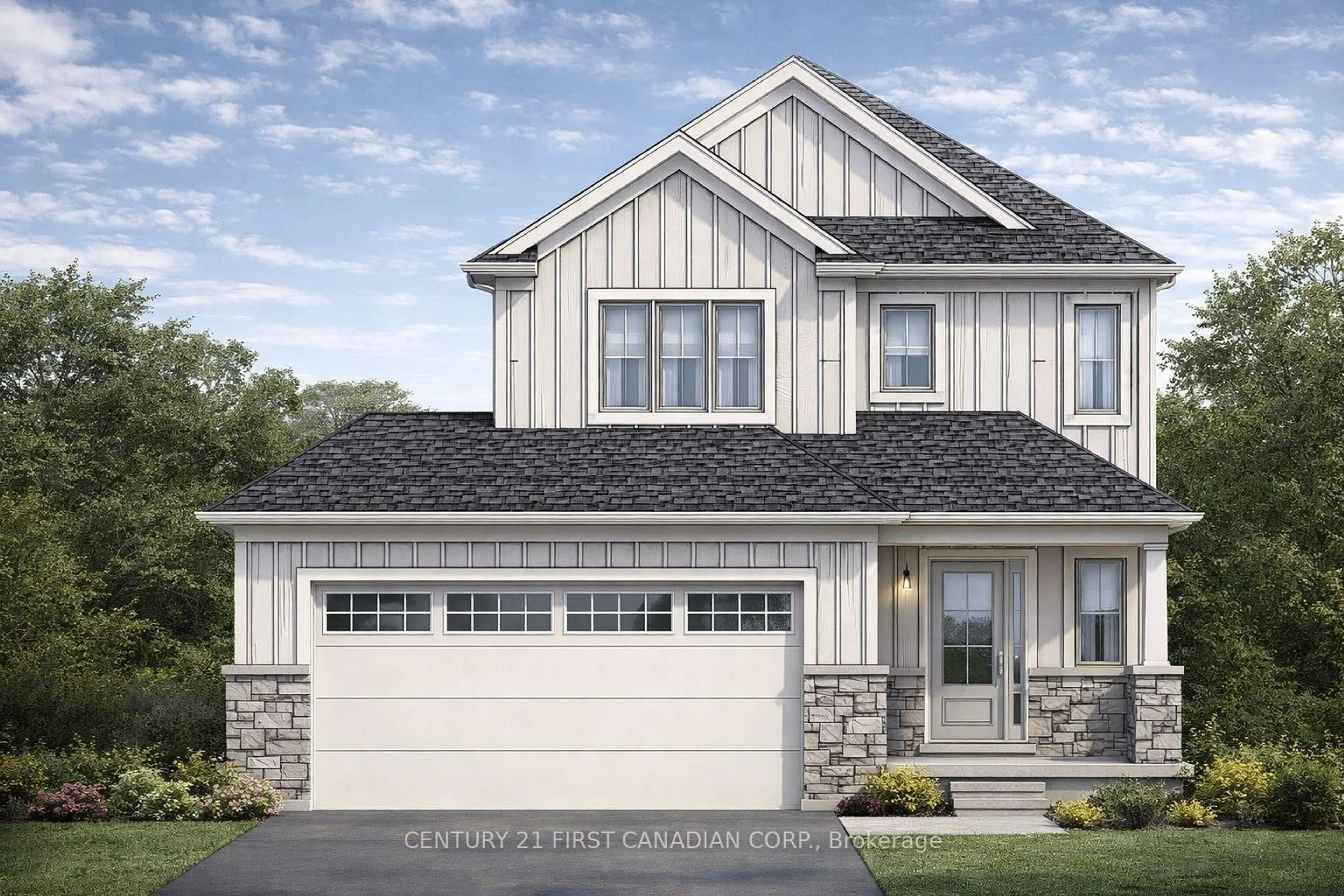 Home with vinyl exterior material, street for 130 Addison Ave, Lucan Biddulph Ontario N0M 2J0