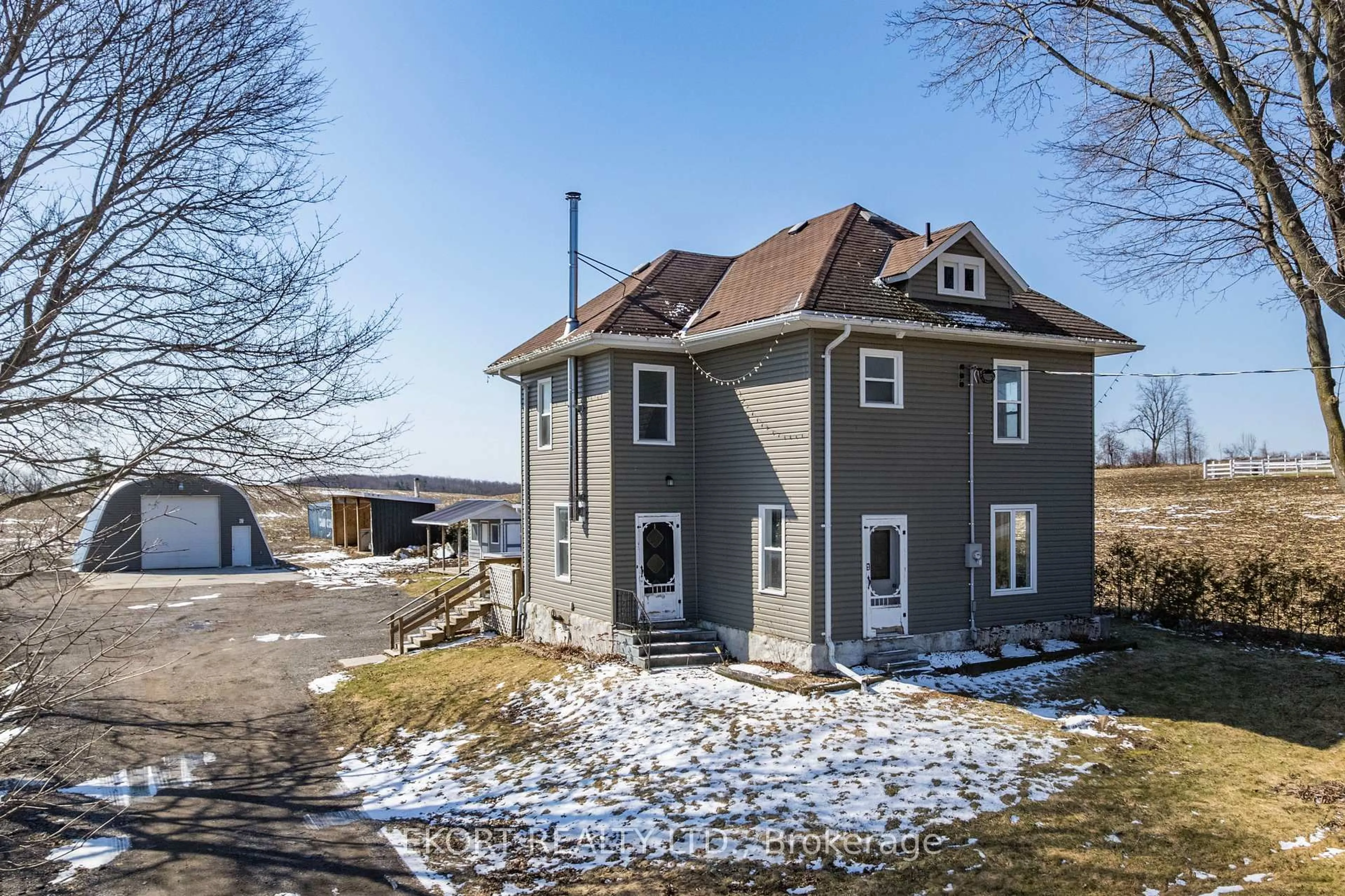 A pic from outside/outdoor area/front of a property/back of a property/a pic from drone, unknown for 201 Concession 8 Rd, Trent Hills Ontario K0K 3K0
