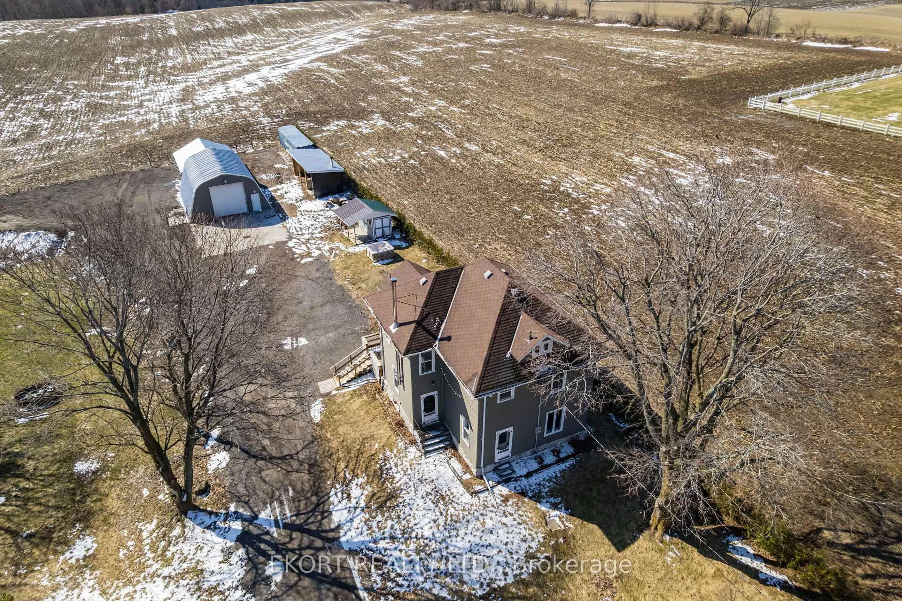 A pic from outside/outdoor area/front of a property/back of a property/a pic from drone, unknown for 201 Concession 8 Rd, Trent Hills Ontario K0K 3K0
