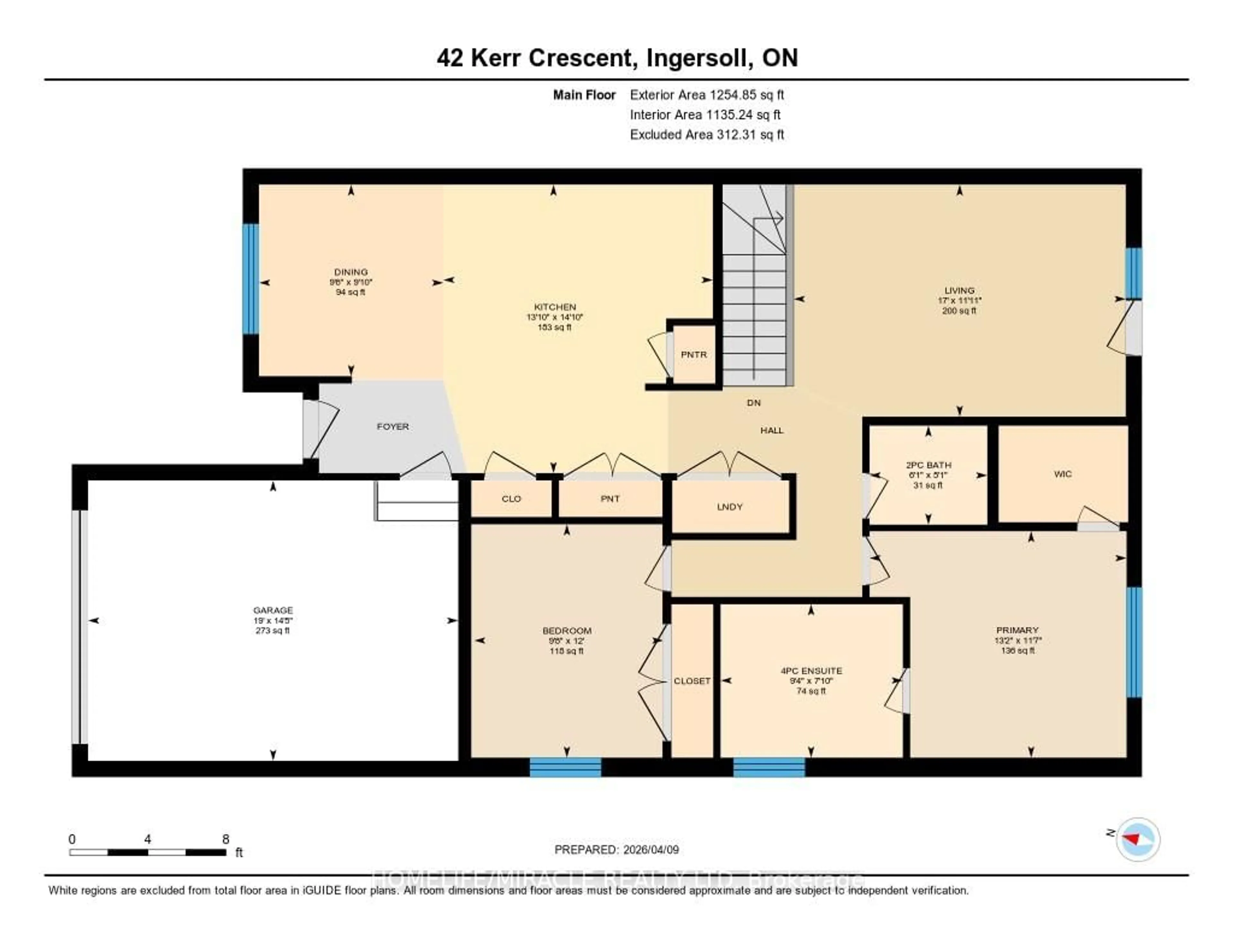 Floor plan for 42 Kerr Cres, Ingersoll Ontario N5C 4H1