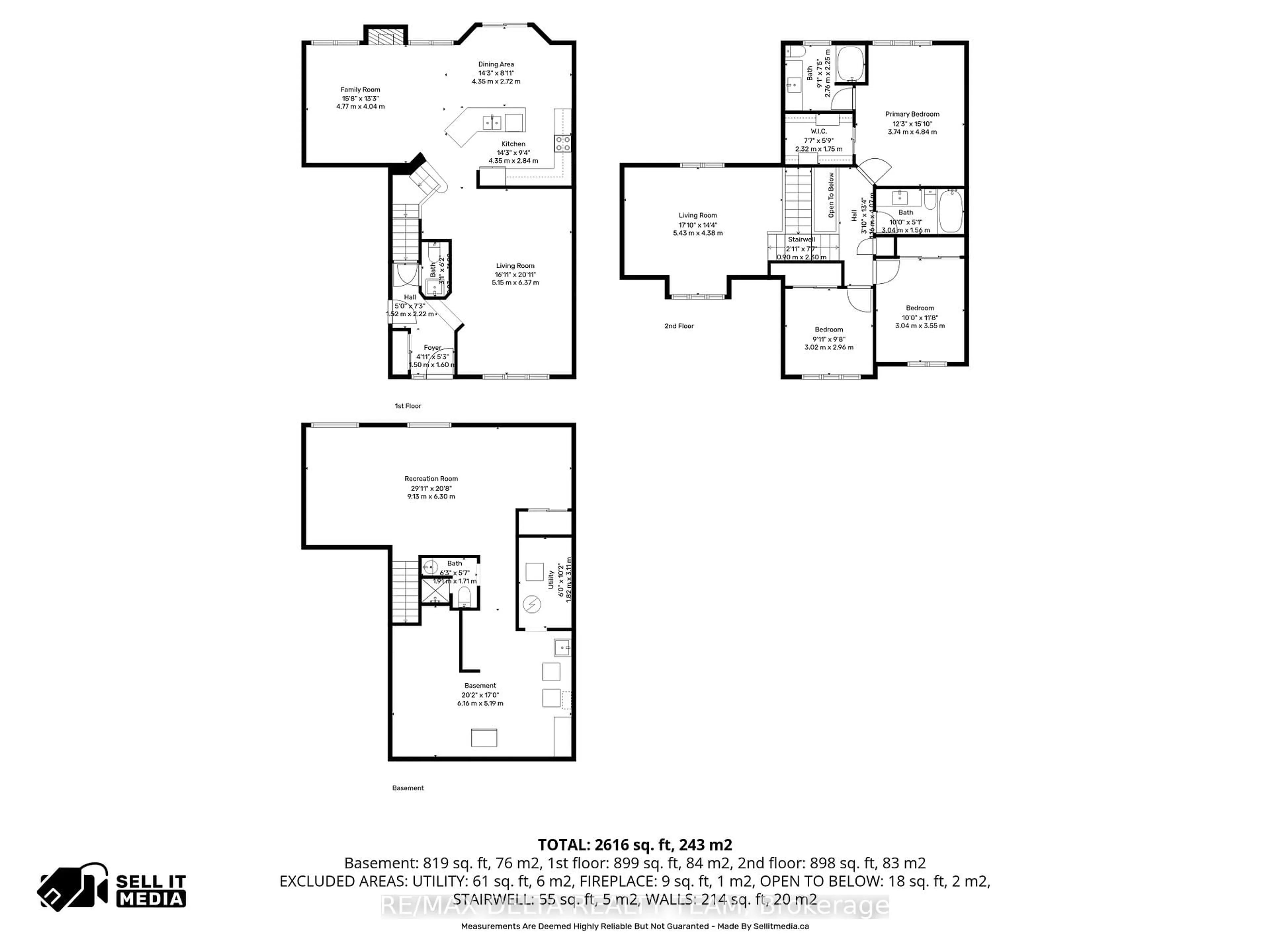 Floor plan for 939 Cahill Dr, Ottawa Ontario K1V 2C3