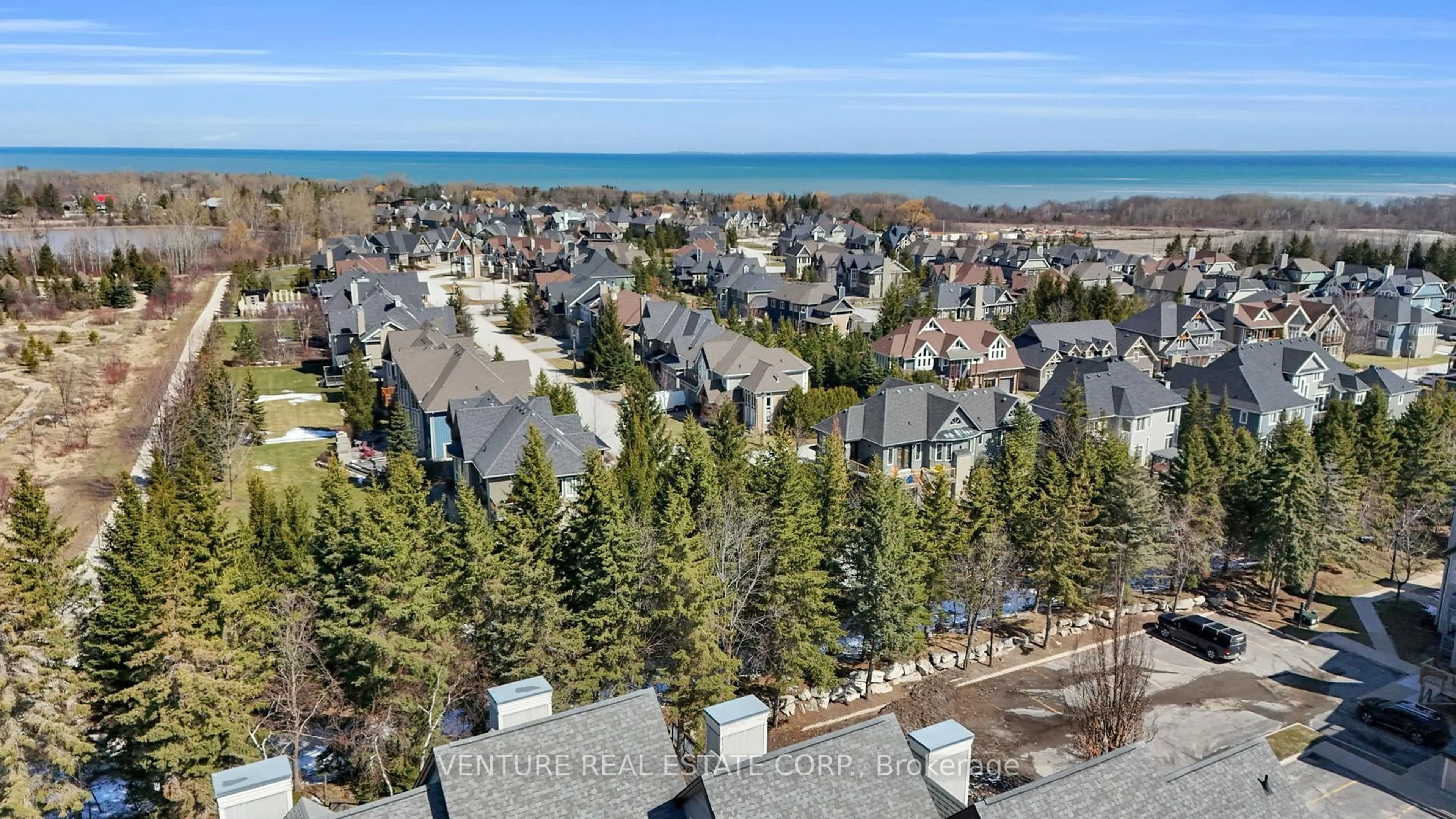 A pic from outside/outdoor area/front of a property/back of a property/a pic from drone, water/lake/river/ocean view for 796468 Grey Road 19 Rd #707, Blue Mountains Ontario L9Y 0N6