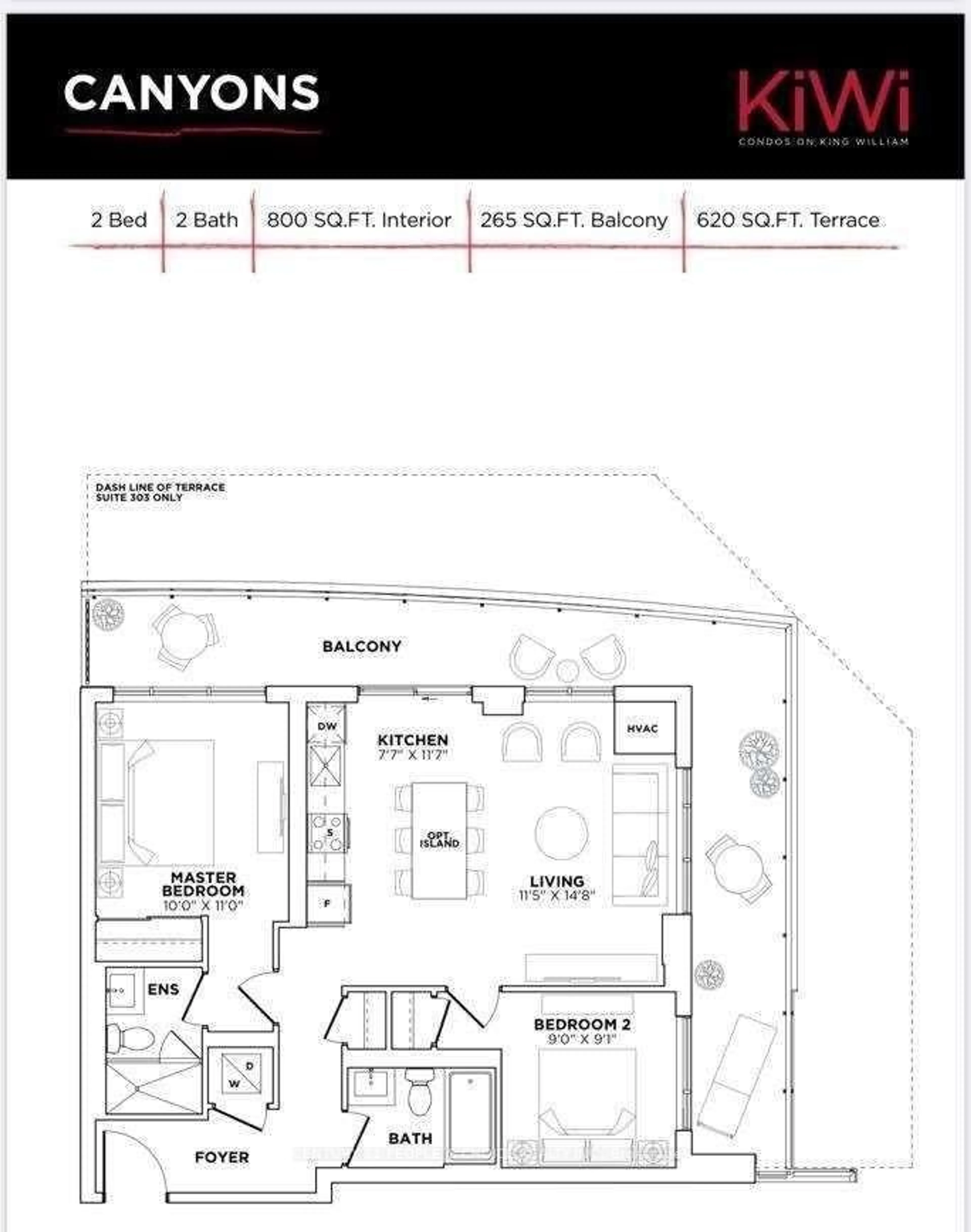 Floor plan for 212 King William St #703, Hamilton Ontario L8R 3P2