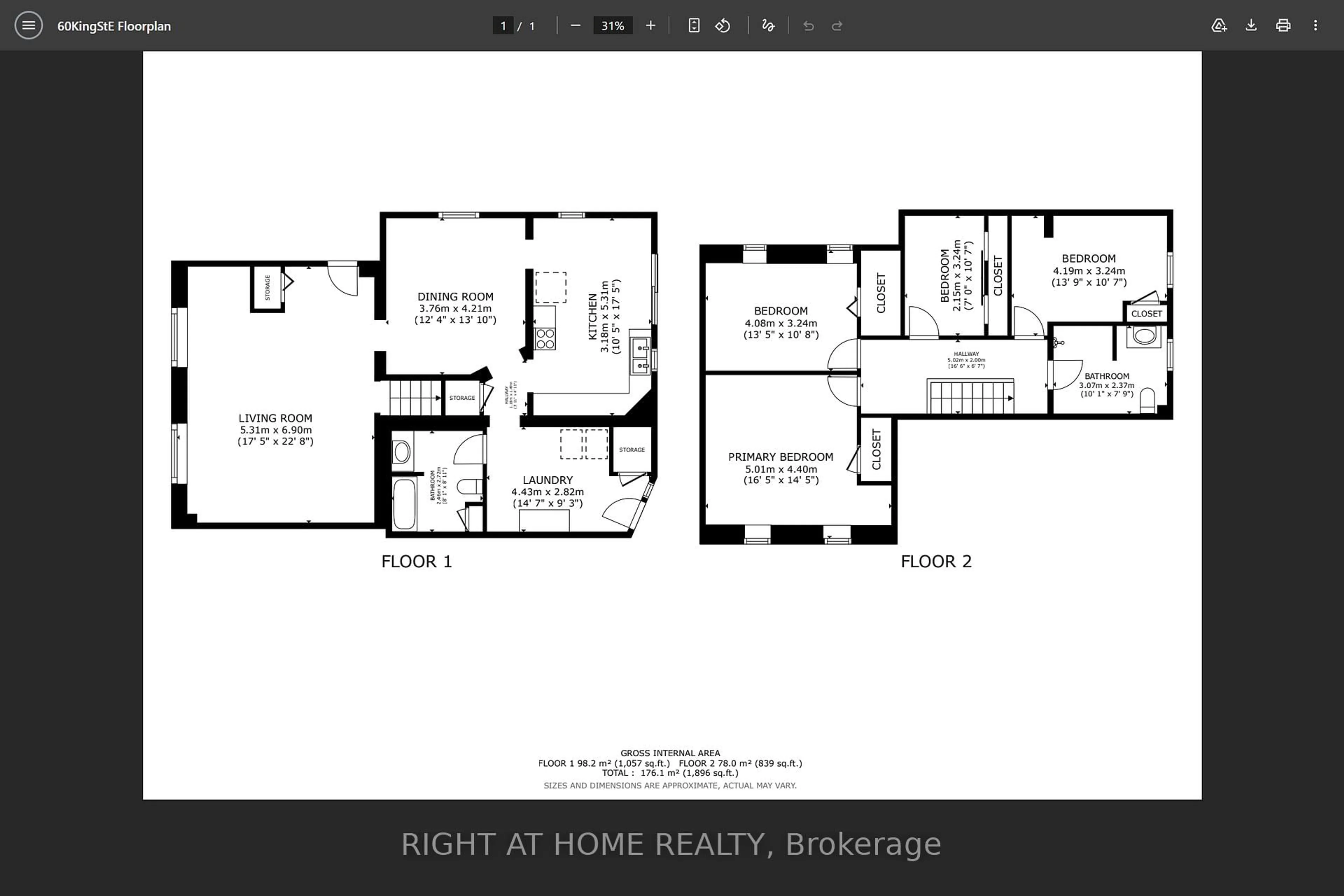 Floor plan for 60 King St, Cramahe Ontario K0K 1S0